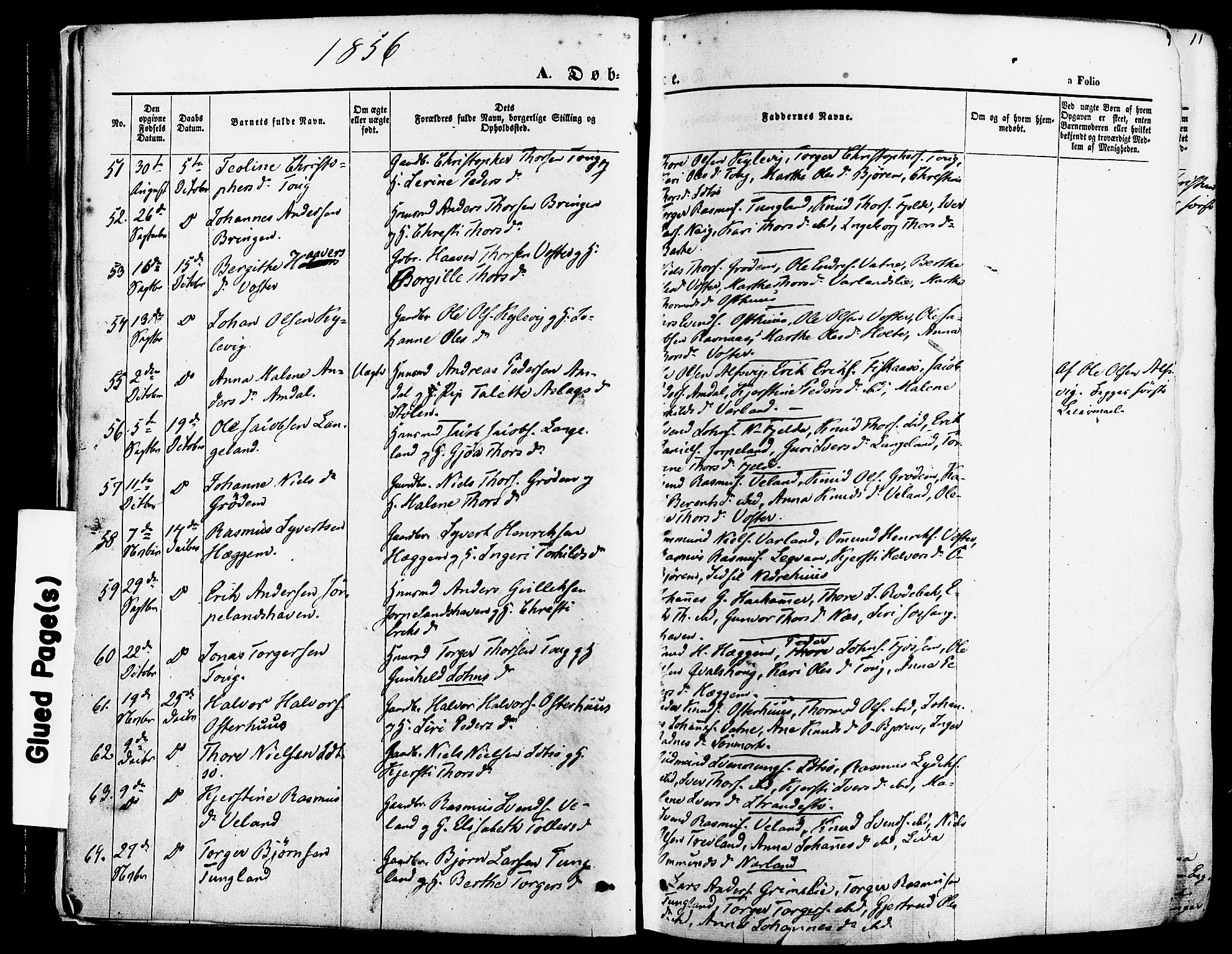 Strand sokneprestkontor, AV/SAST-A-101828/H/Ha/Haa/L0007: Parish register (official) no. A 7, 1855-1881, p. 9