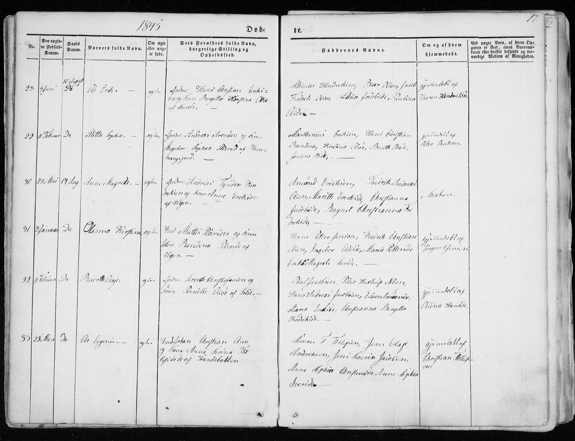 Tranøy sokneprestkontor, SATØ/S-1313/I/Ia/Iaa/L0006kirke: Parish register (official) no. 6, 1844-1855, p. 17