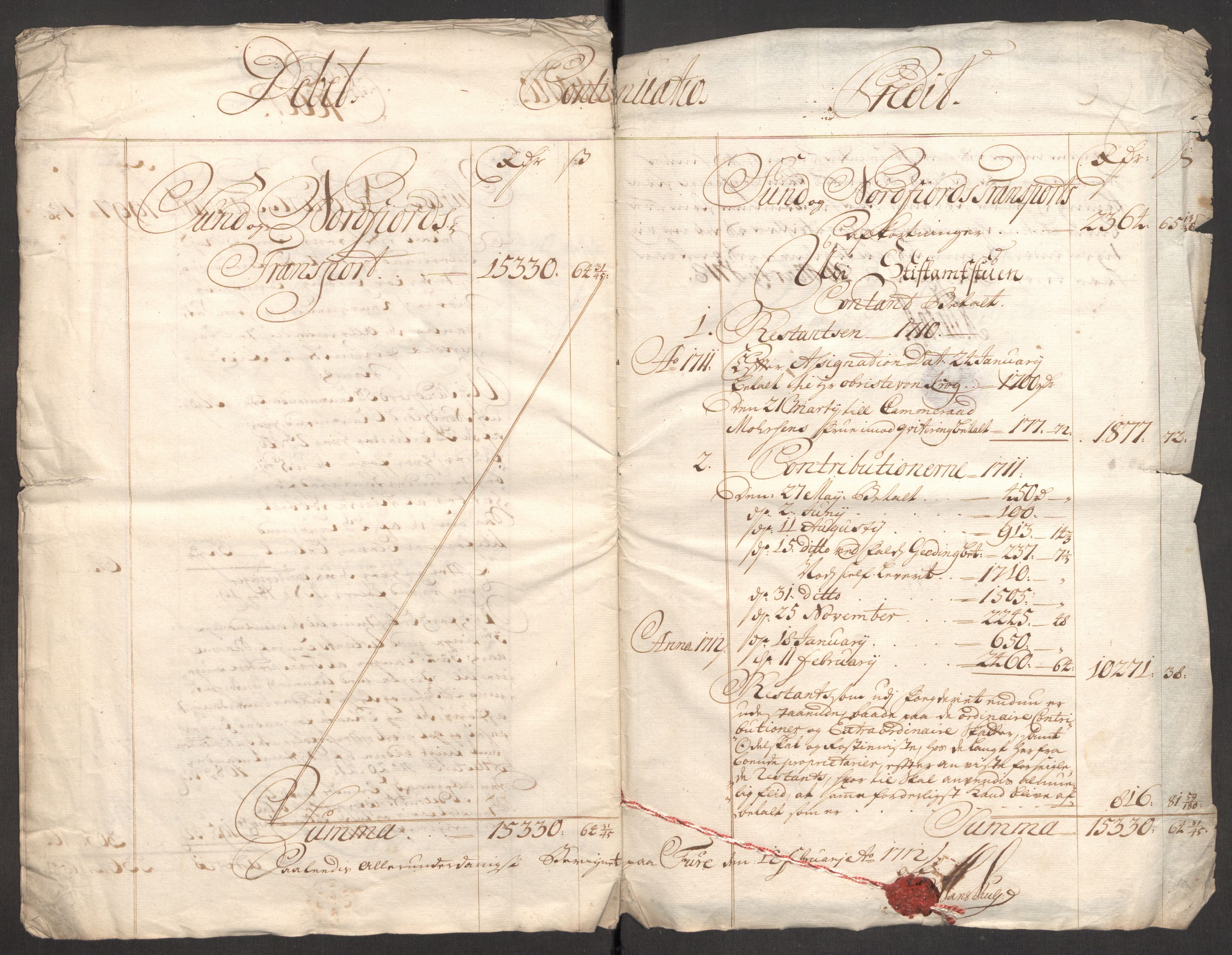 Rentekammeret inntil 1814, Reviderte regnskaper, Fogderegnskap, AV/RA-EA-4092/R53/L3433: Fogderegnskap Sunn- og Nordfjord, 1710-1711, p. 210