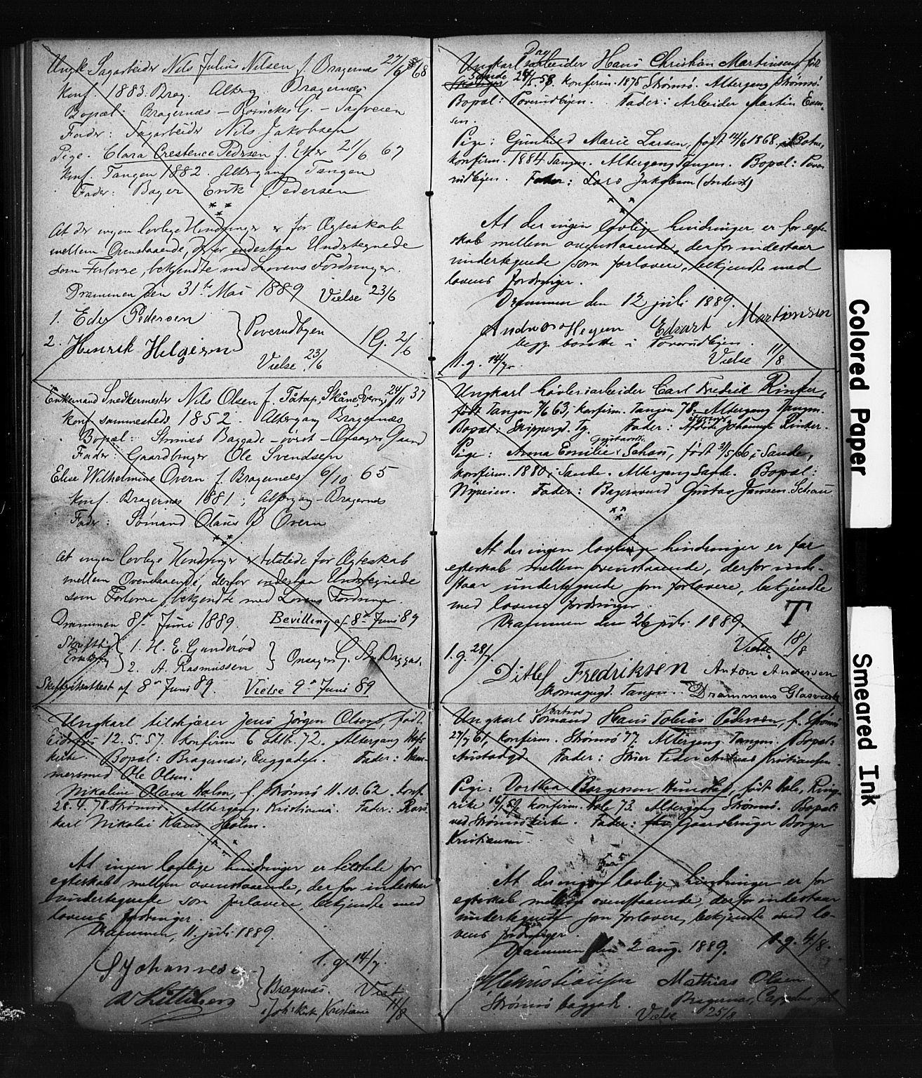 Strømsø kirkebøker, AV/SAKO-A-246/H/Ha/L0006: Banns register no. 6, 1882-1890