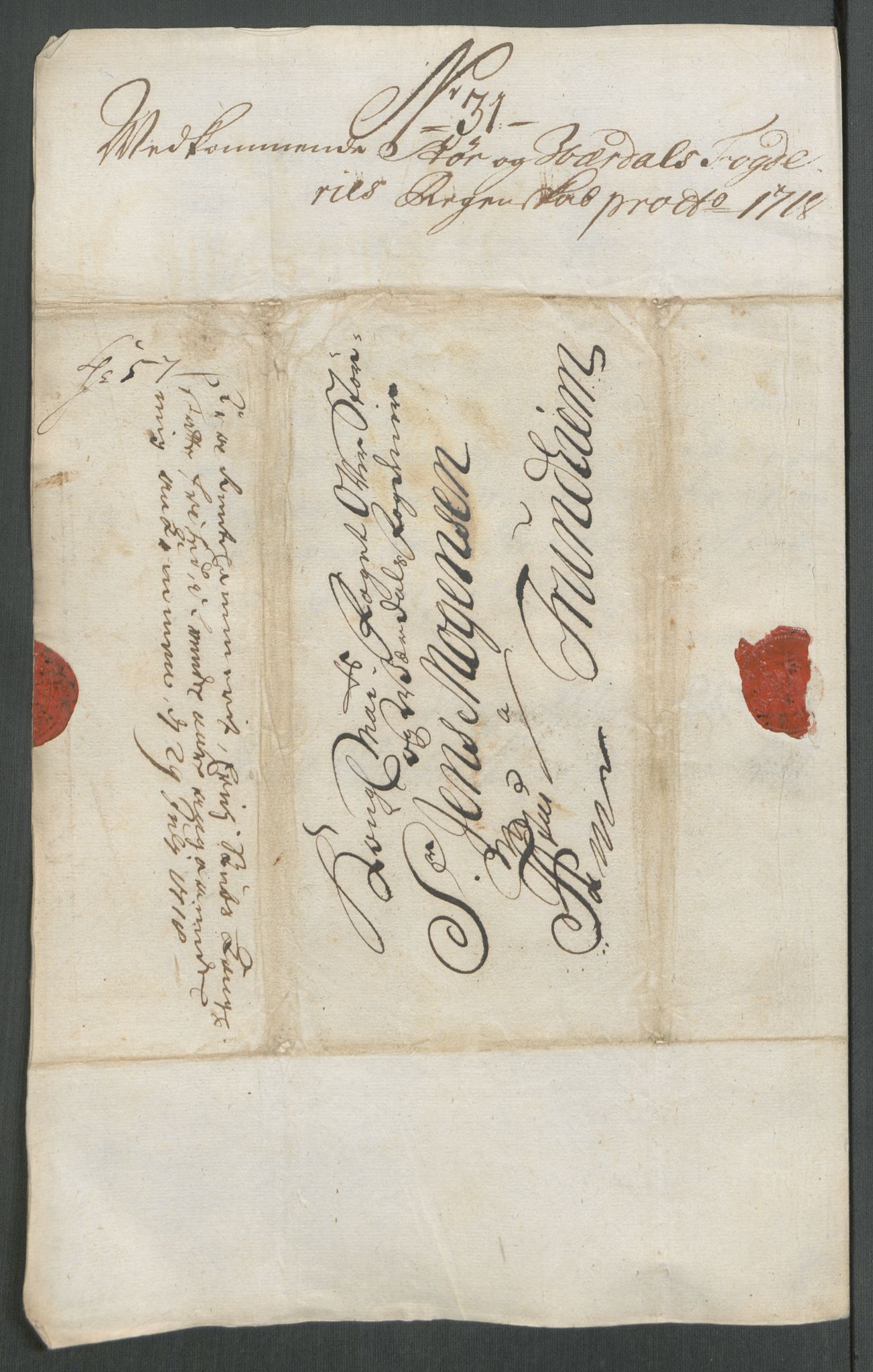 Rentekammeret inntil 1814, Reviderte regnskaper, Fogderegnskap, AV/RA-EA-4092/R62/L4208: Fogderegnskap Stjørdal og Verdal, 1718, p. 298