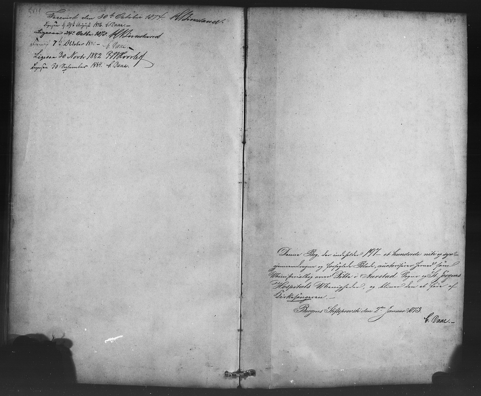 St. Jørgens hospital og Årstad sokneprestembete, SAB/A-99934: Parish register (copy) no. A 4, 1873-1885