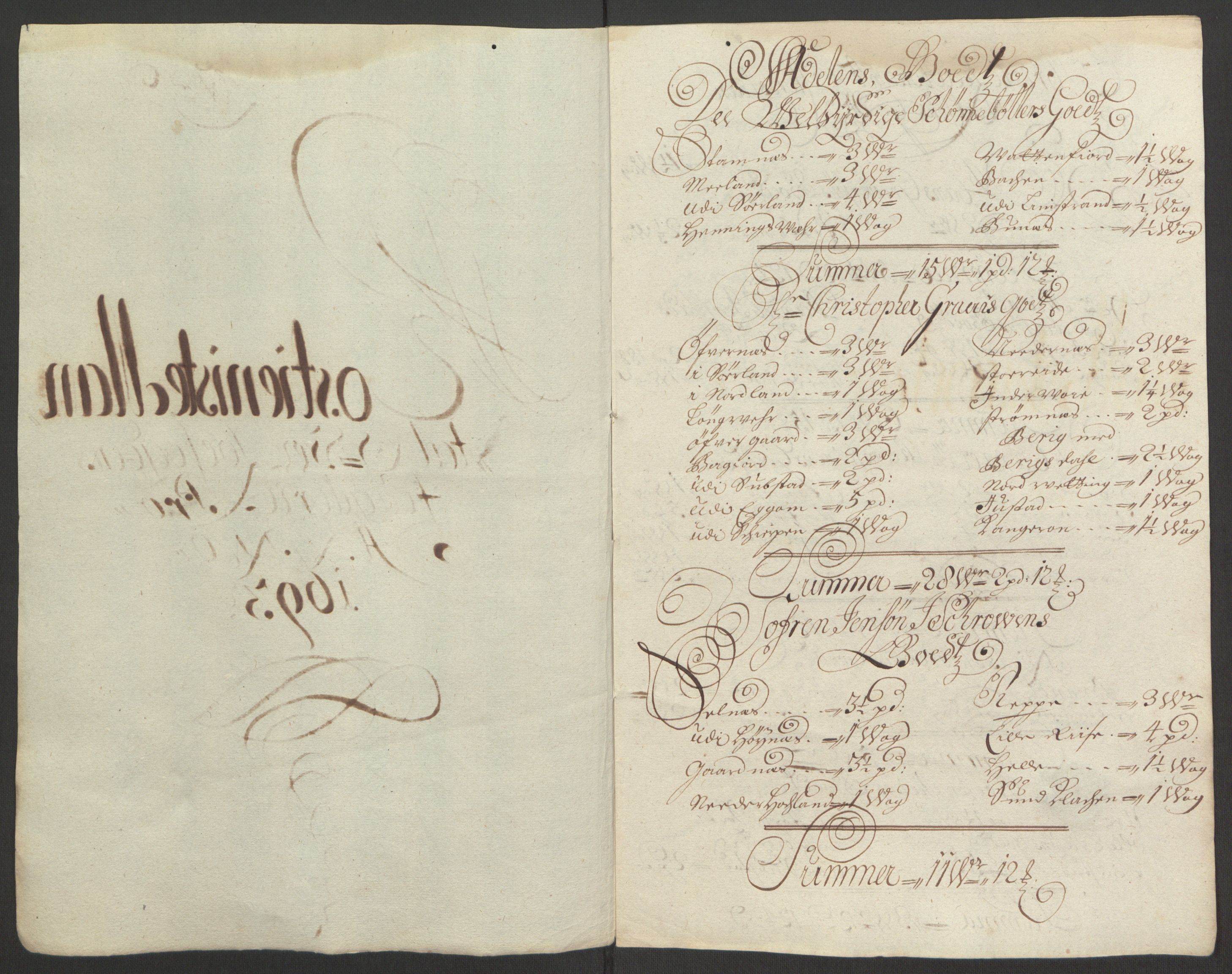 Rentekammeret inntil 1814, Reviderte regnskaper, Fogderegnskap, RA/EA-4092/R67/L4675: Fogderegnskap Vesterålen, Andenes og Lofoten, 1691-1693, p. 260