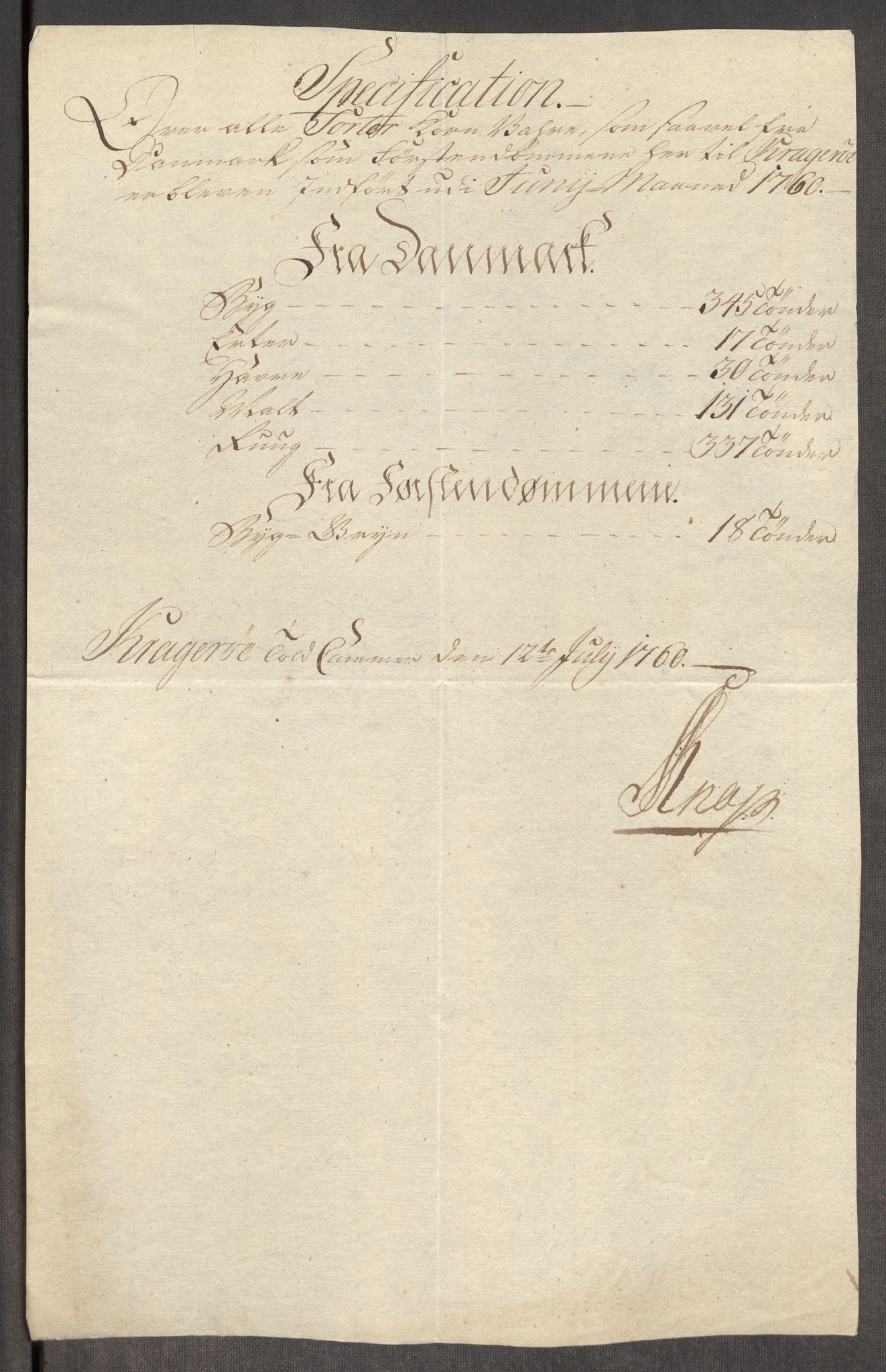 Rentekammeret inntil 1814, Realistisk ordnet avdeling, AV/RA-EA-4070/Oe/L0006: [Ø1]: Priskuranter, 1758-1760, p. 827