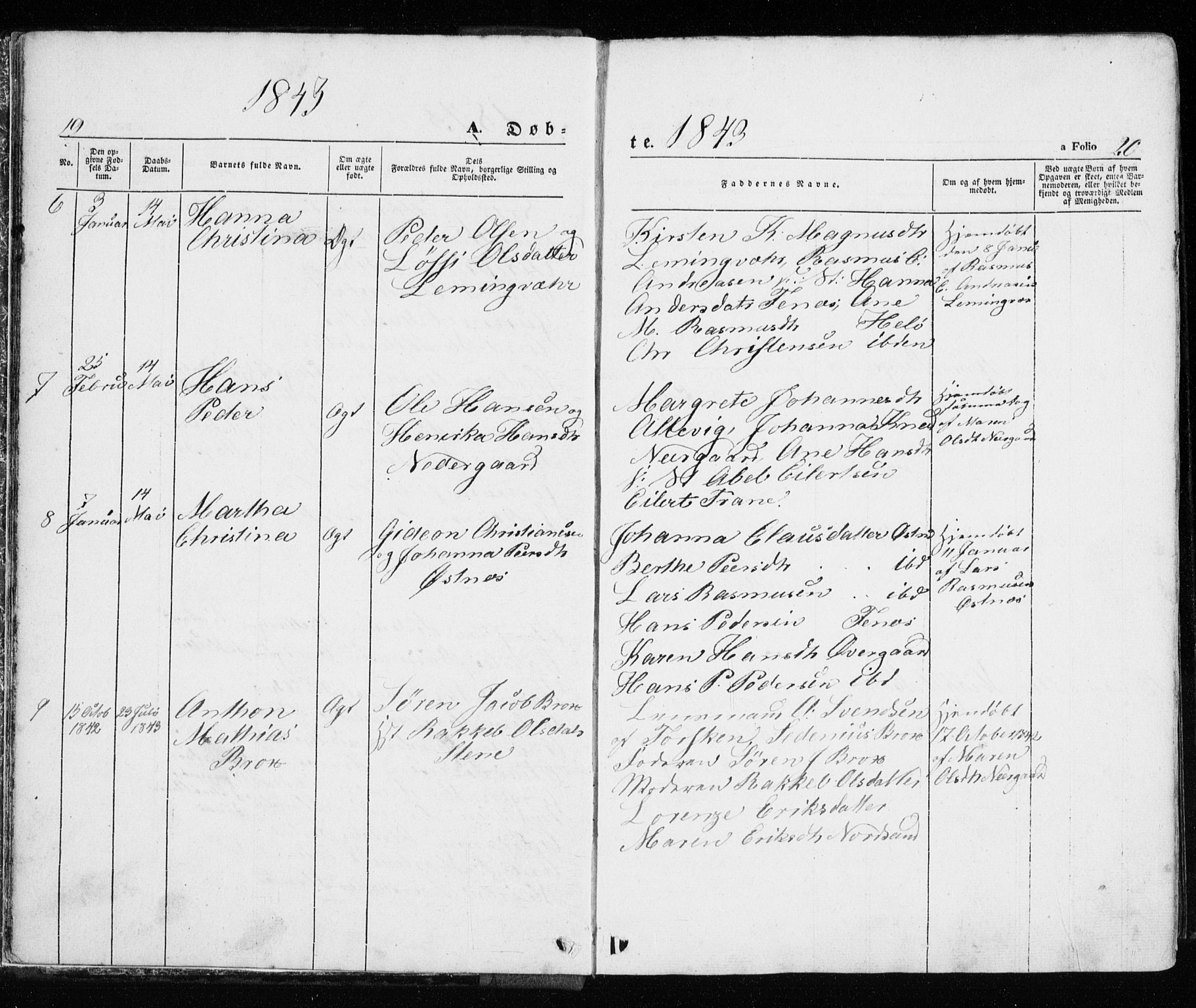 Trondenes sokneprestkontor, SATØ/S-1319/H/Ha/L0010kirke: Parish register (official) no. 10, 1840-1865, p. 19-20