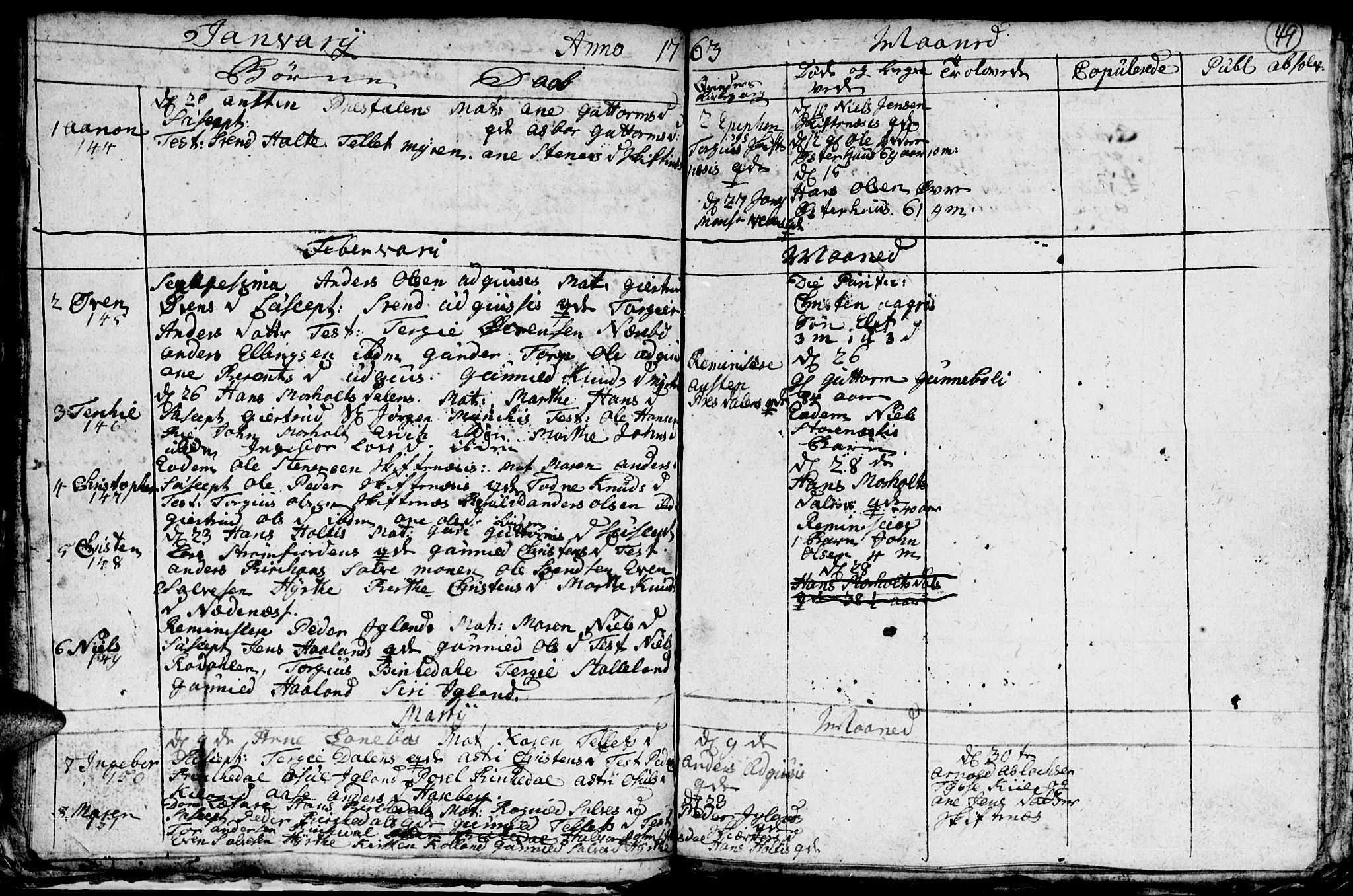 Hommedal sokneprestkontor, AV/SAK-1111-0023/F/Fb/Fbb/L0001: Parish register (copy) no. B 1, 1753-1791, p. 49