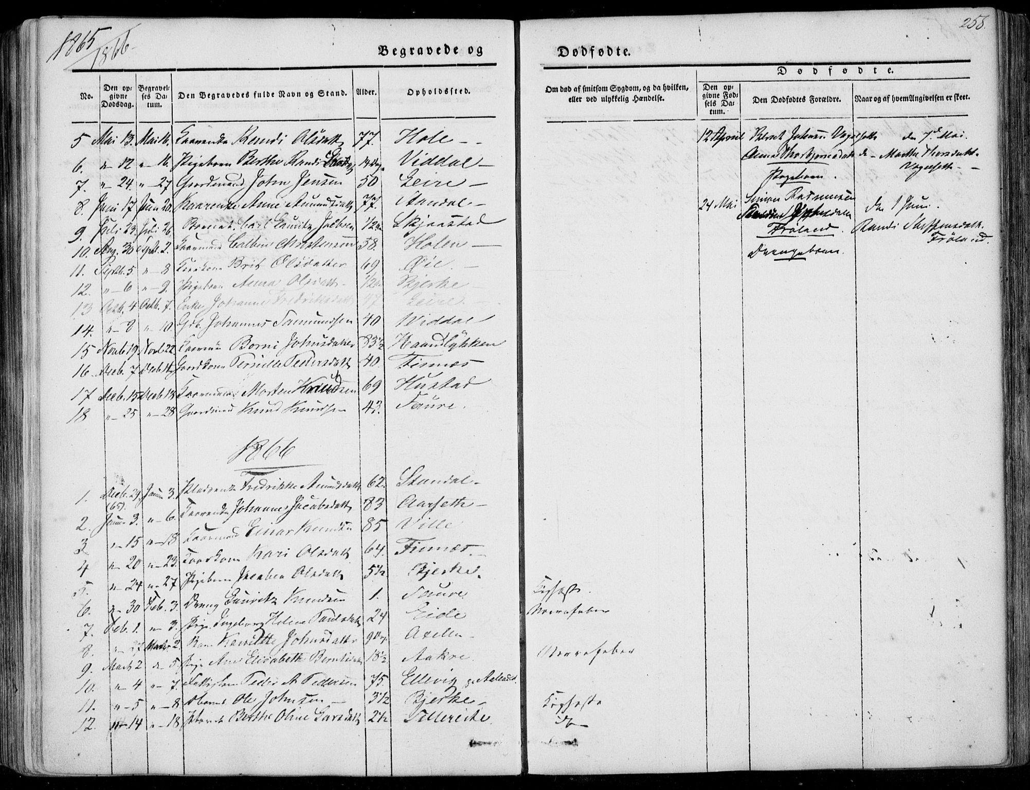 Ministerialprotokoller, klokkerbøker og fødselsregistre - Møre og Romsdal, AV/SAT-A-1454/515/L0209: Parish register (official) no. 515A05, 1847-1868, p. 258