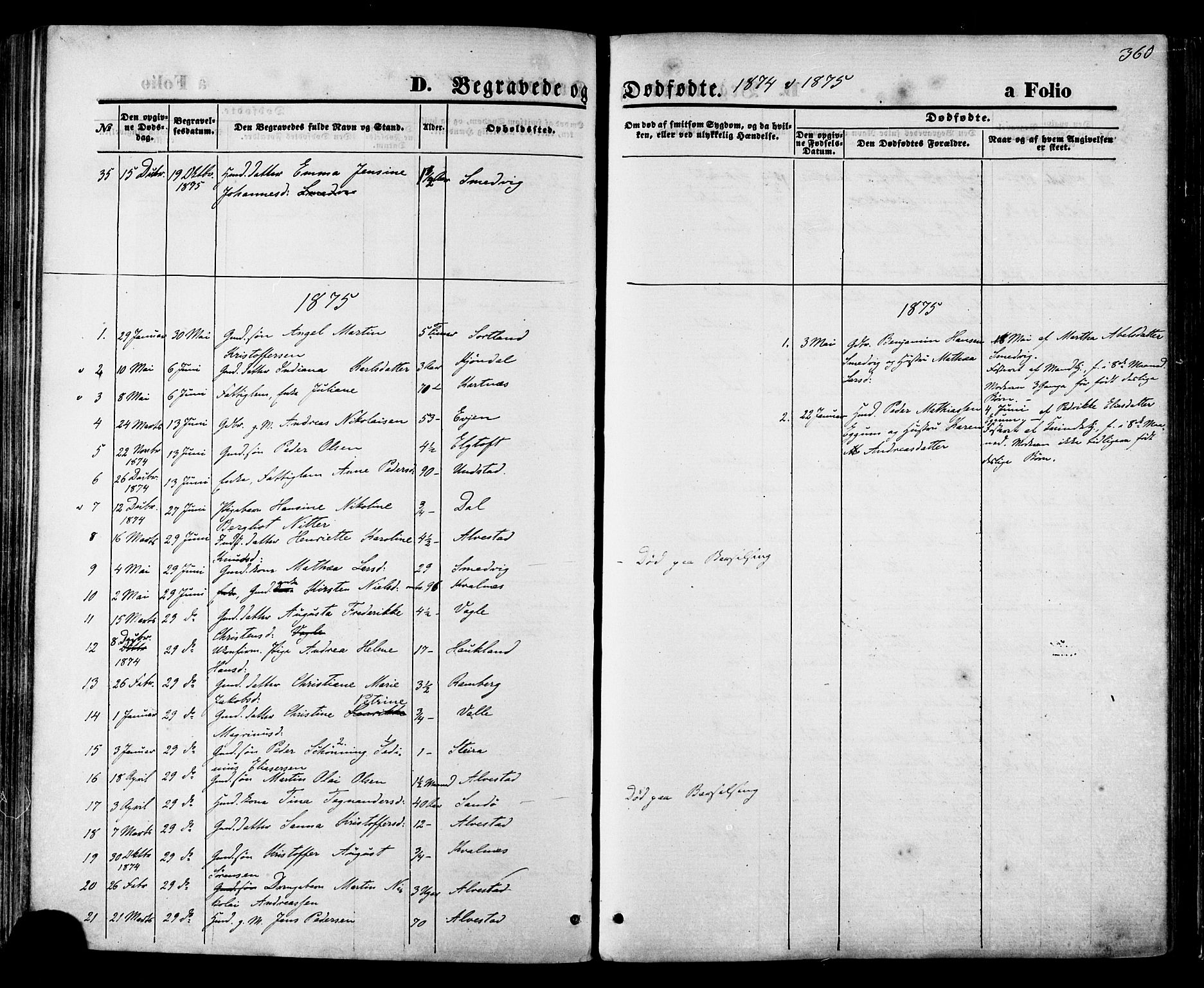 Ministerialprotokoller, klokkerbøker og fødselsregistre - Nordland, AV/SAT-A-1459/880/L1132: Parish register (official) no. 880A06, 1869-1887, p. 360