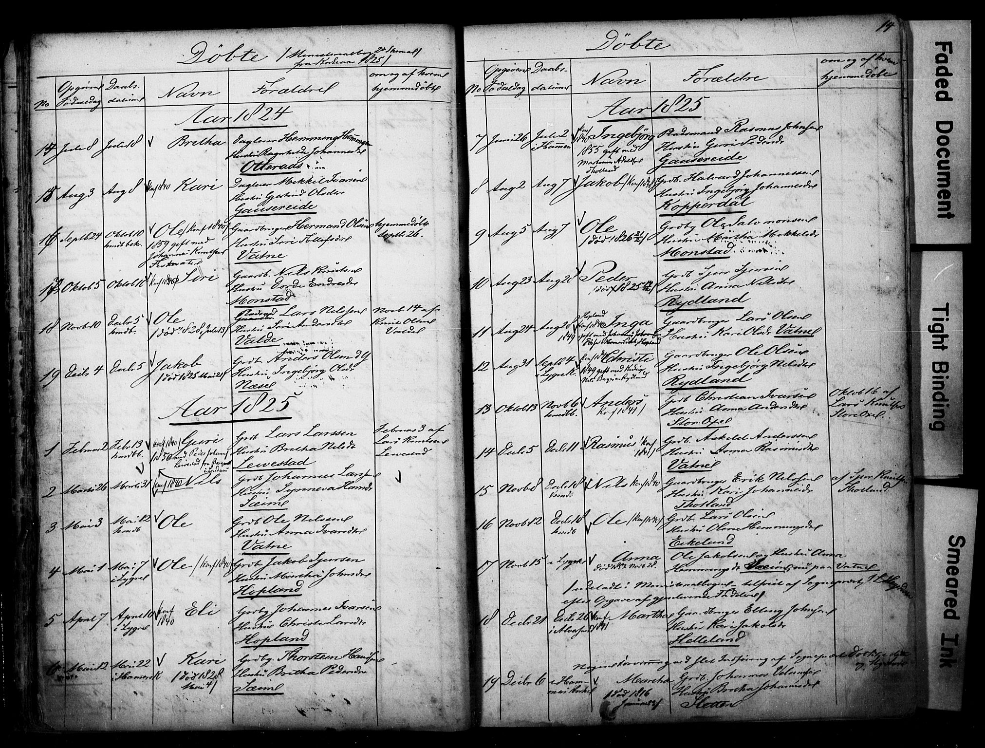 Alversund Sokneprestembete, SAB/A-73901/H/Ha/Hab: Parish register (copy) no. D 1, 1800-1870, p. 14