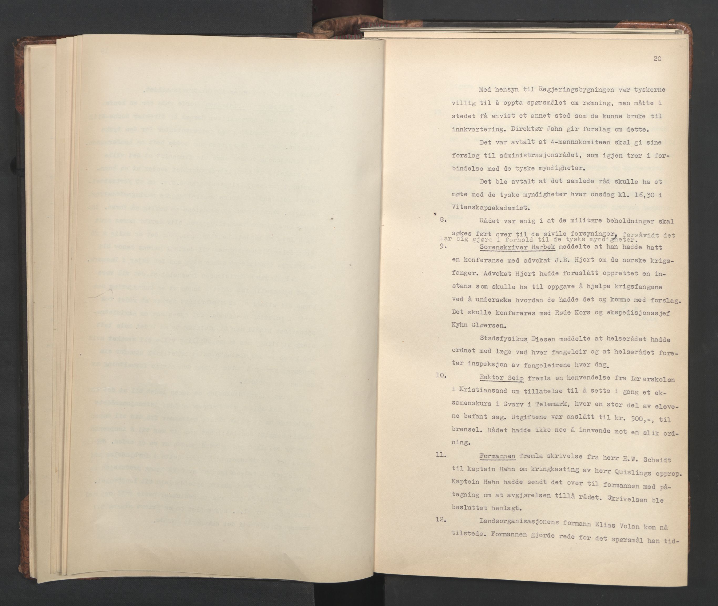 Administrasjonsrådet, AV/RA-S-1004/A/L0001: Møteprotokoll med tillegg 15/4-25/9, 1940, p. 20