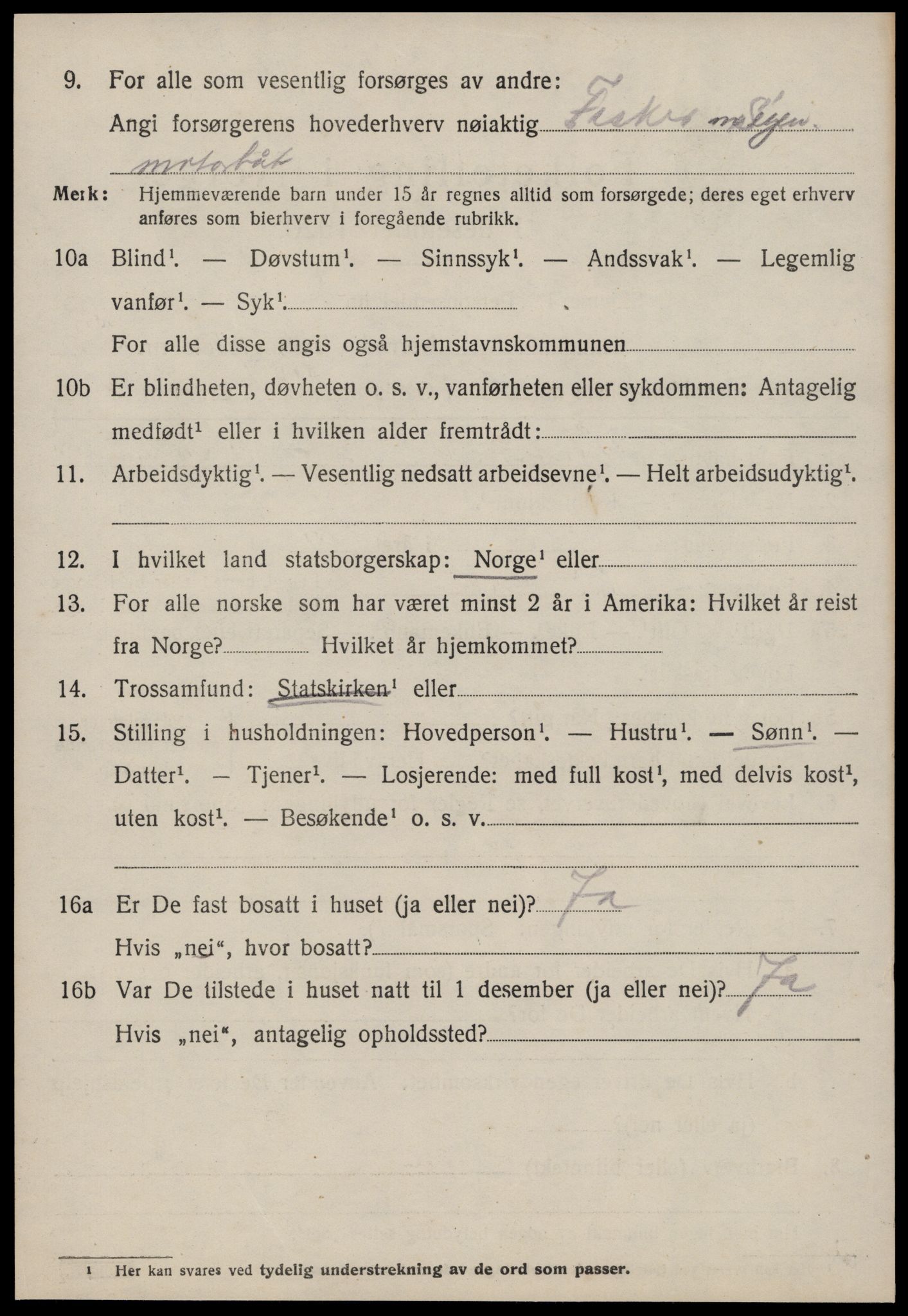 SAT, 1920 census for Aukra, 1920, p. 6160