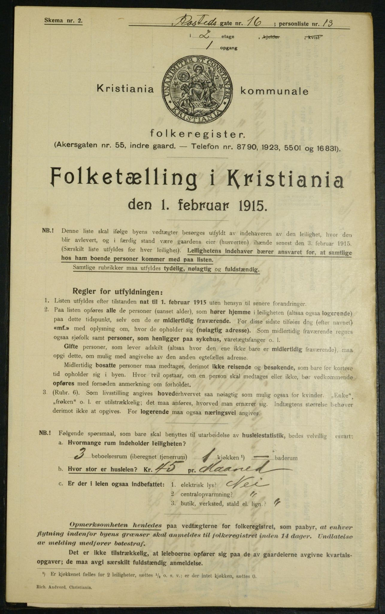 OBA, Municipal Census 1915 for Kristiania, 1915, p. 84202