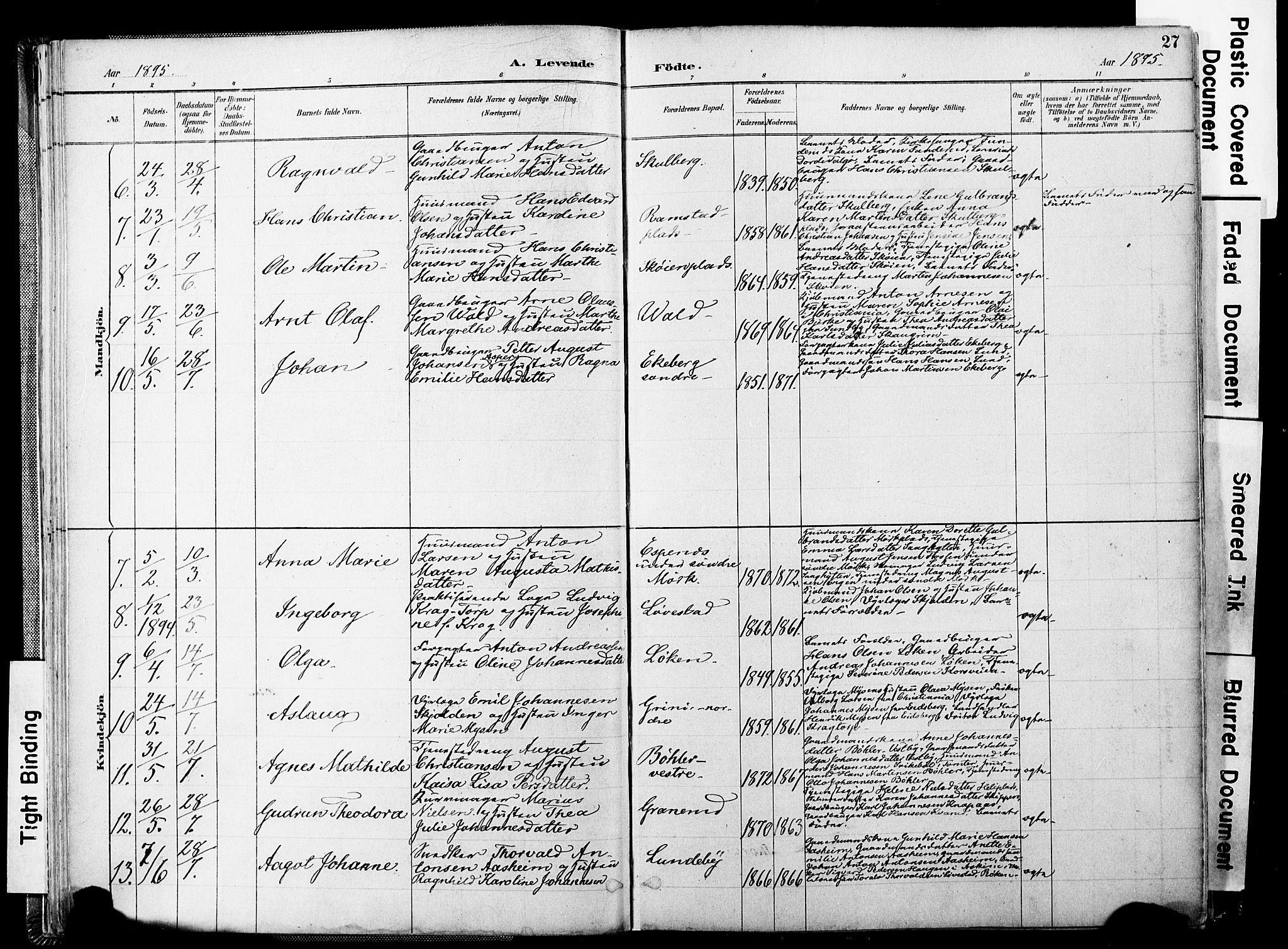 Spydeberg prestekontor Kirkebøker, AV/SAO-A-10924/F/Fa/L0008: Parish register (official) no. I 8, 1886-1900, p. 27