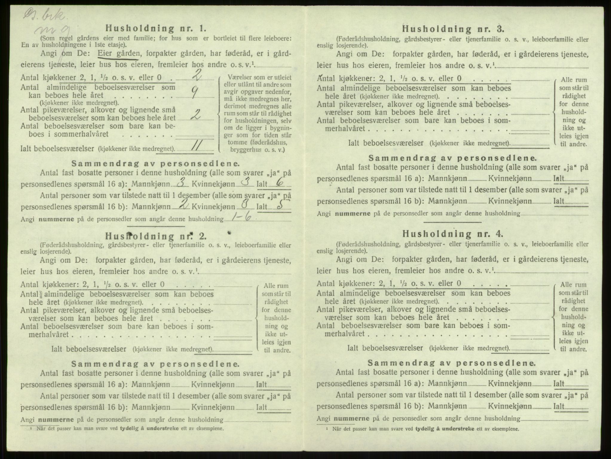 SAB, 1920 census for Lærdal, 1920, p. 386