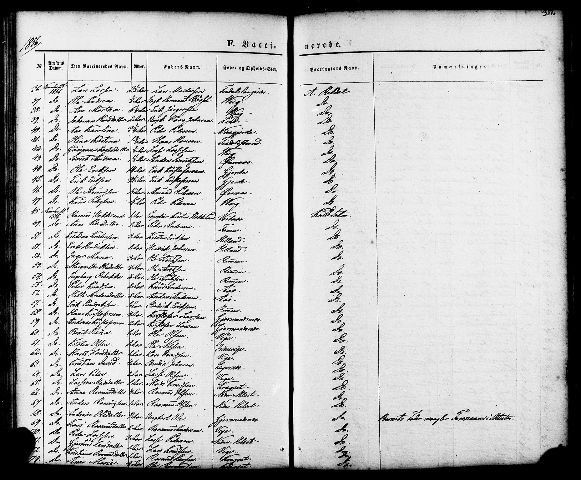 Ministerialprotokoller, klokkerbøker og fødselsregistre - Møre og Romsdal, AV/SAT-A-1454/539/L0529: Parish register (official) no. 539A02, 1848-1872, p. 381