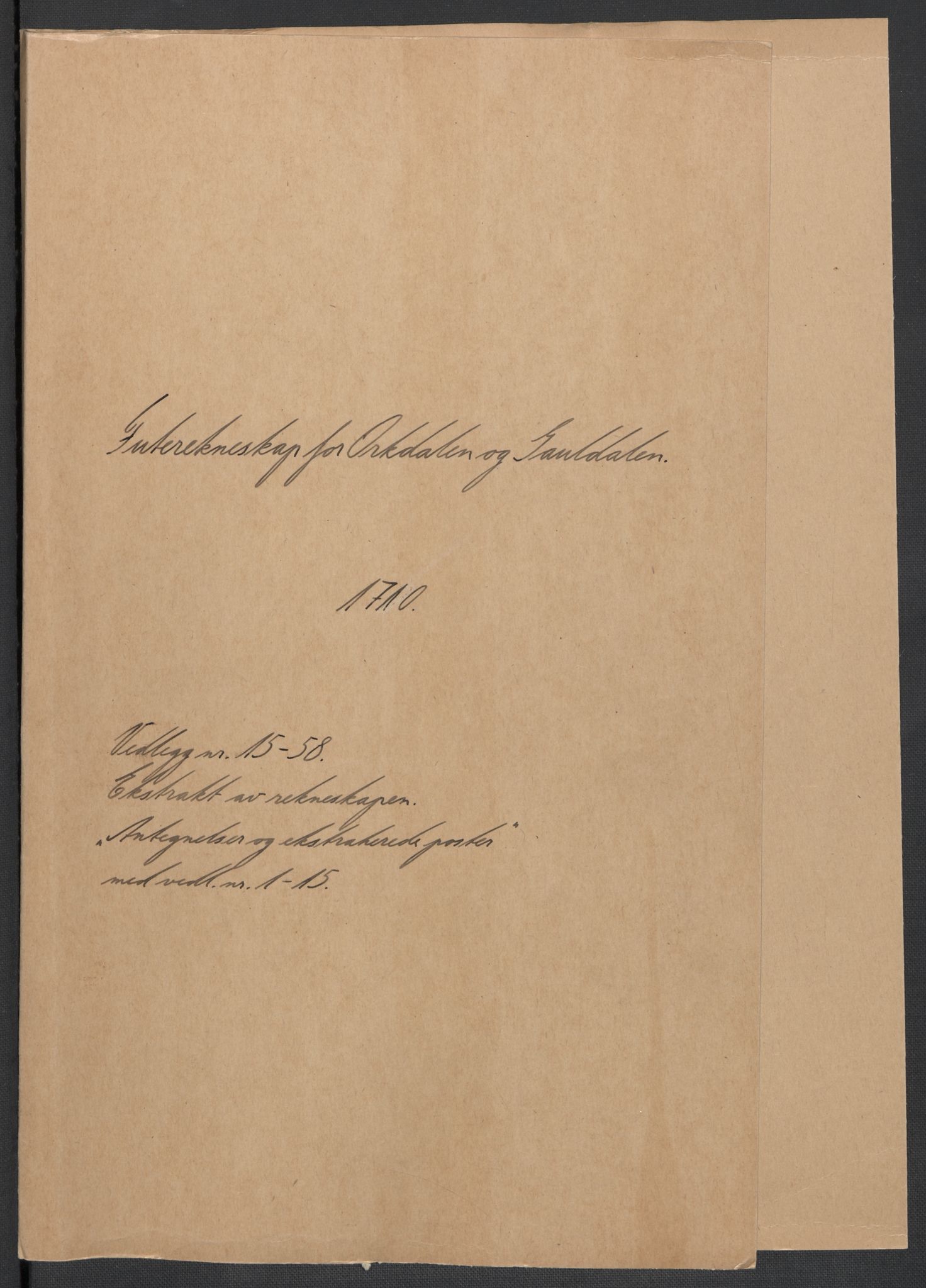 Rentekammeret inntil 1814, Reviderte regnskaper, Fogderegnskap, RA/EA-4092/R60/L3960: Fogderegnskap Orkdal og Gauldal, 1710, p. 195