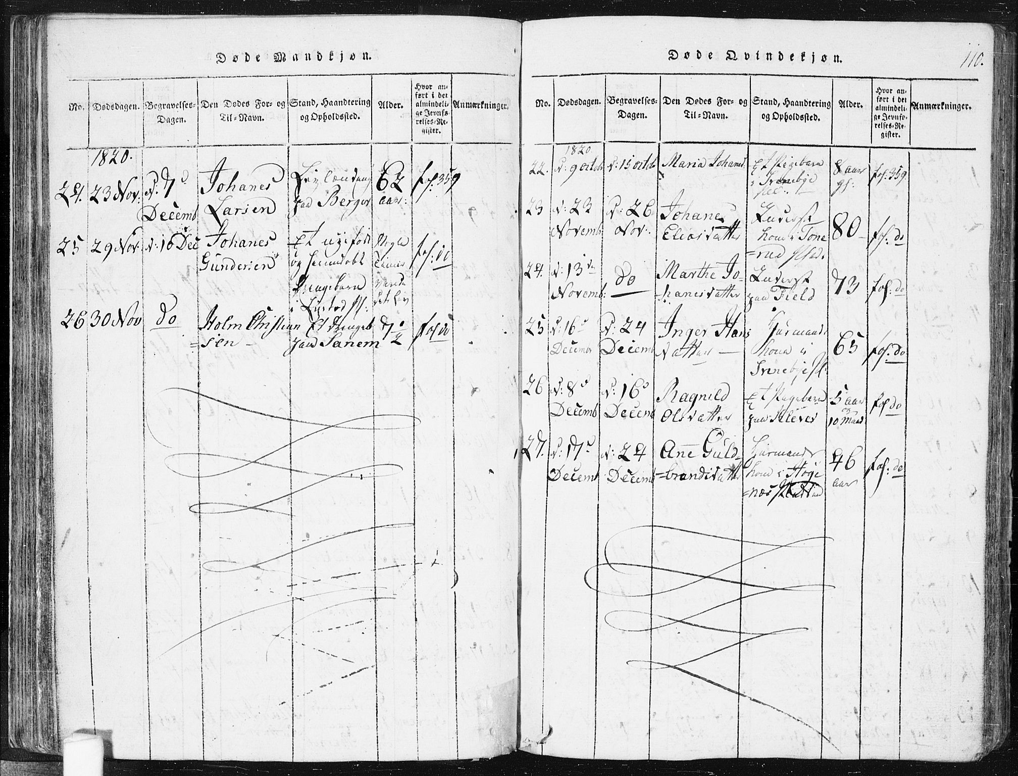 Spydeberg prestekontor Kirkebøker, AV/SAO-A-10924/F/Fa/L0004: Parish register (official) no. I 4, 1814-1841, p. 110