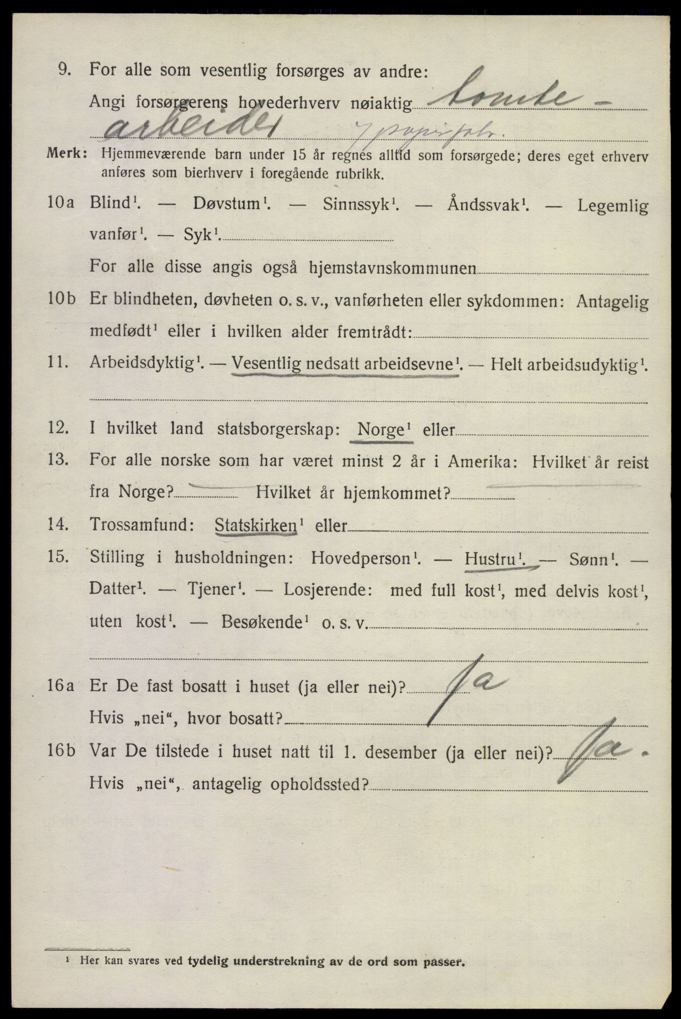 SAKO, 1920 census for Solum, 1920, p. 2271