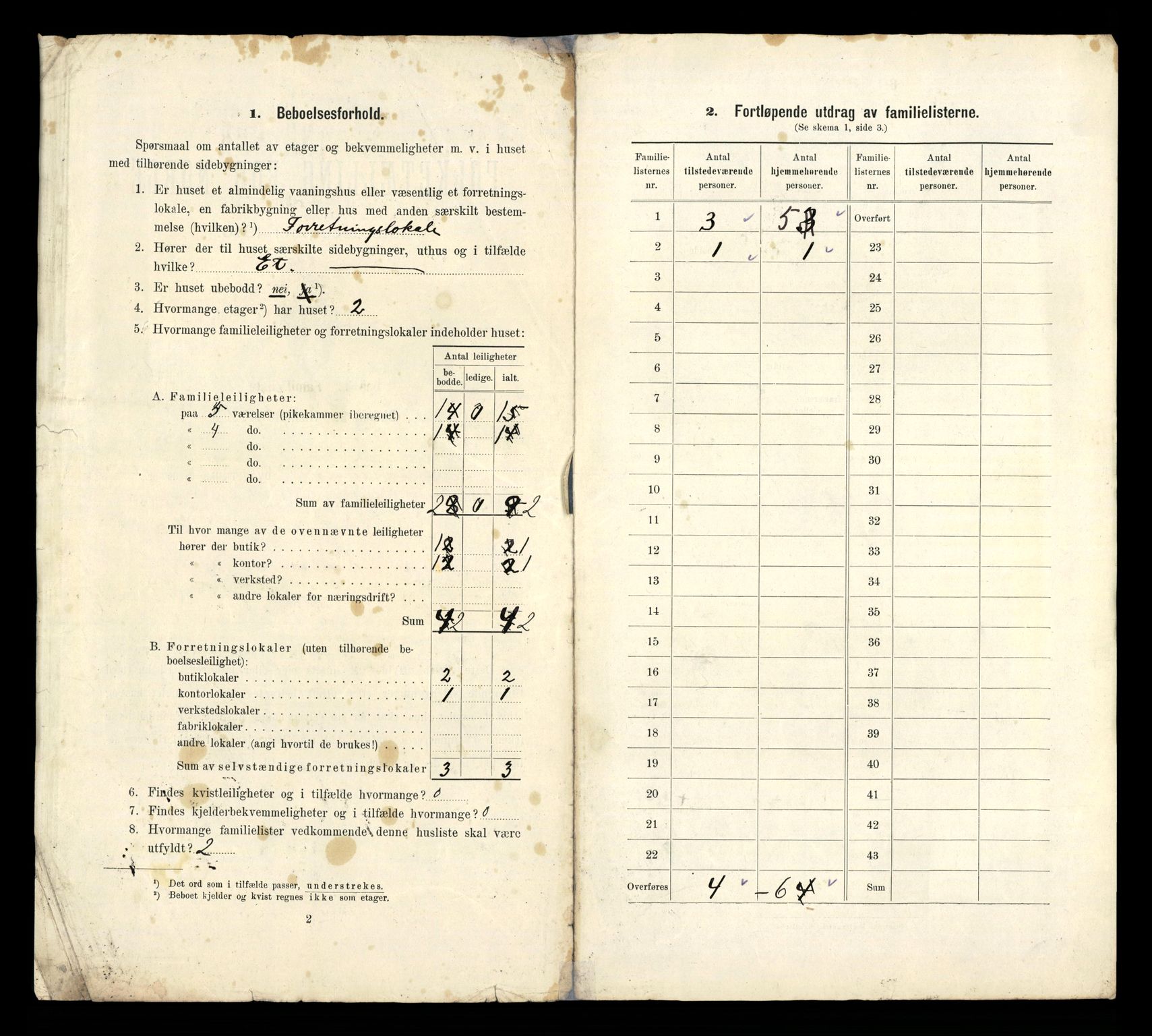 RA, 1910 census for Farsund, 1910, p. 18