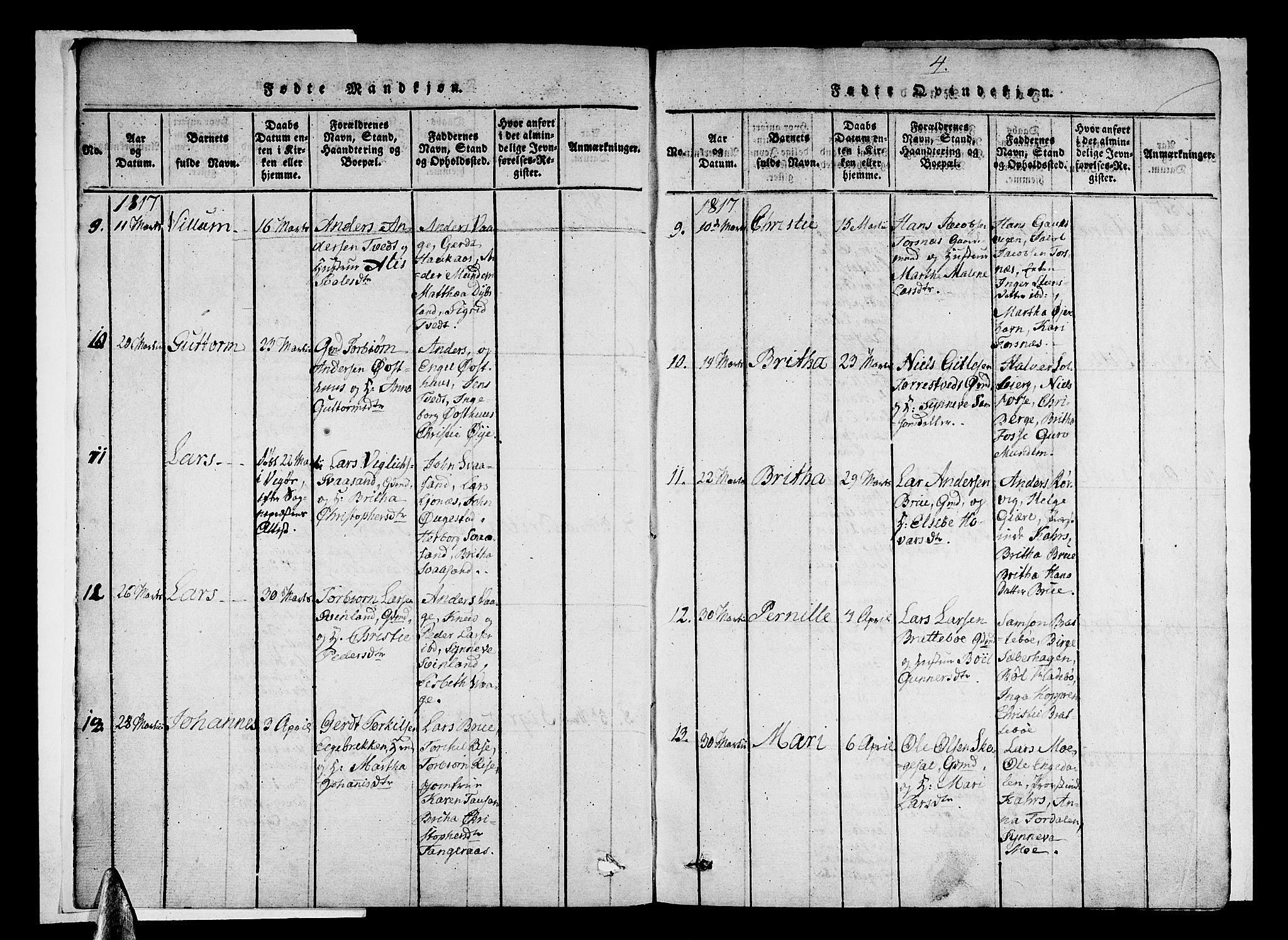 Strandebarm sokneprestembete, AV/SAB-A-78401/H/Haa: Parish register (official) no. A 5, 1816-1826, p. 4