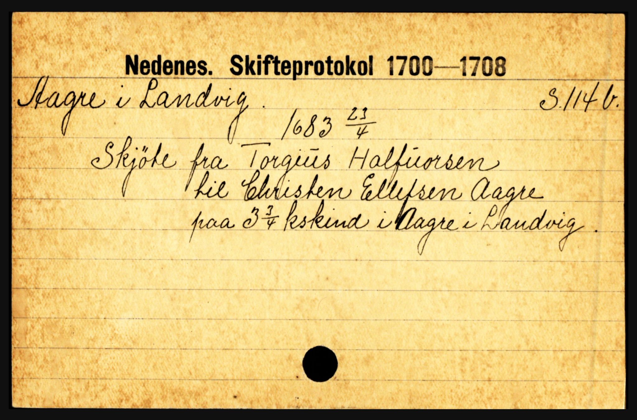 Nedenes sorenskriveri før 1824, AV/SAK-1221-0007/H, p. 34641