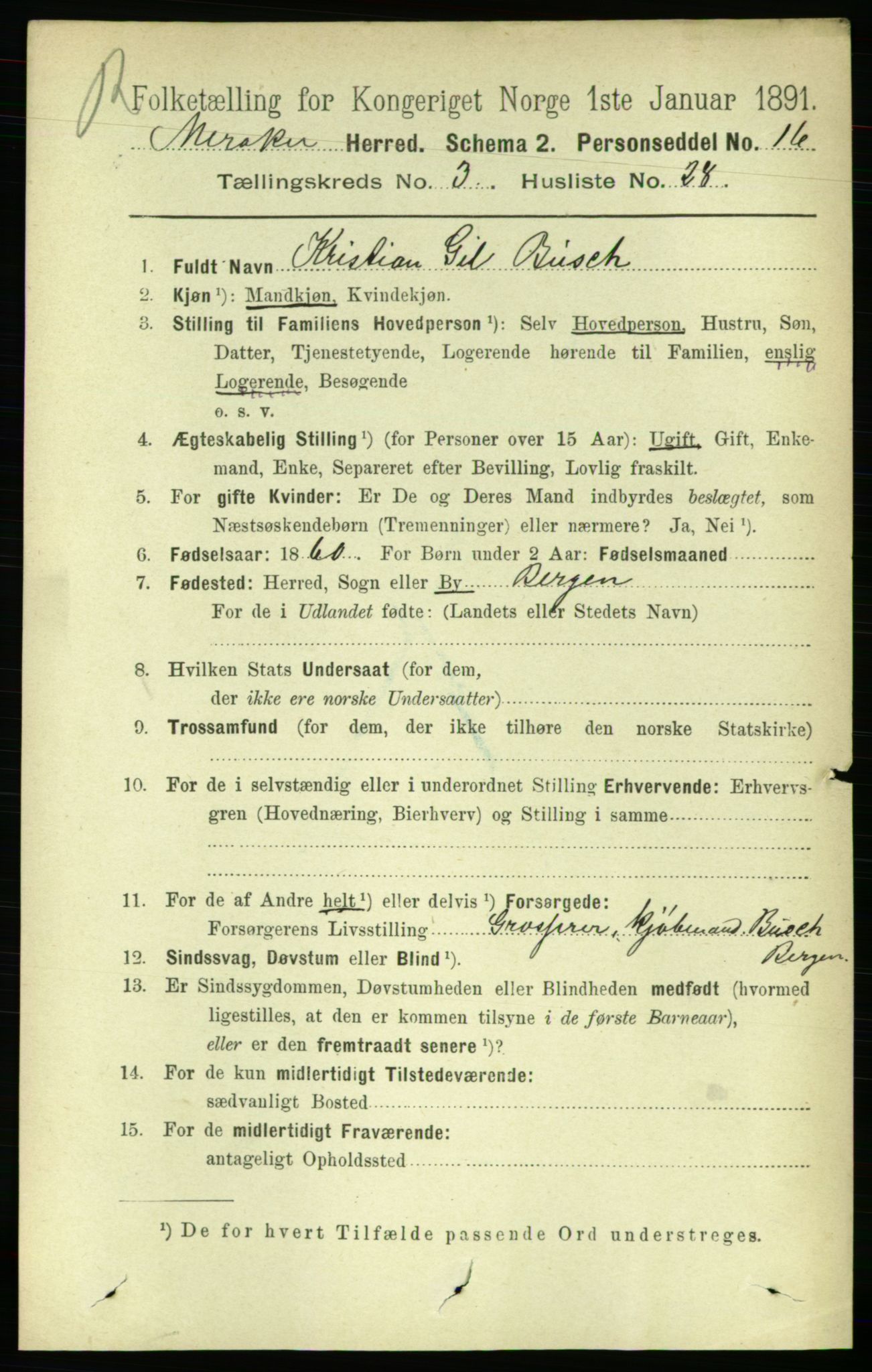 RA, 1891 census for 1711 Meråker, 1891, p. 1342