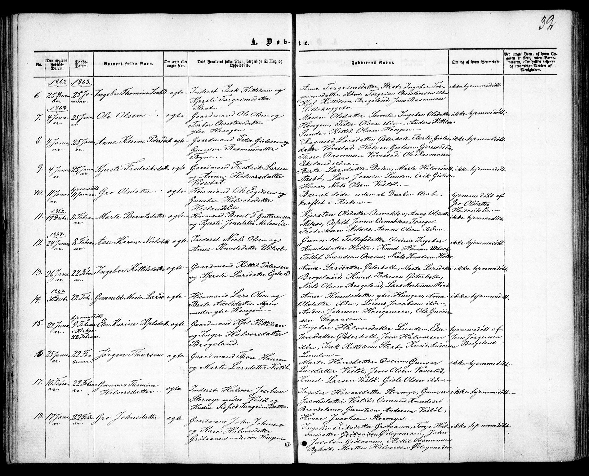 Gjerstad sokneprestkontor, SAK/1111-0014/F/Fa/Faa/L0007: Parish register (official) no. A 7, 1858-1875, p. 32