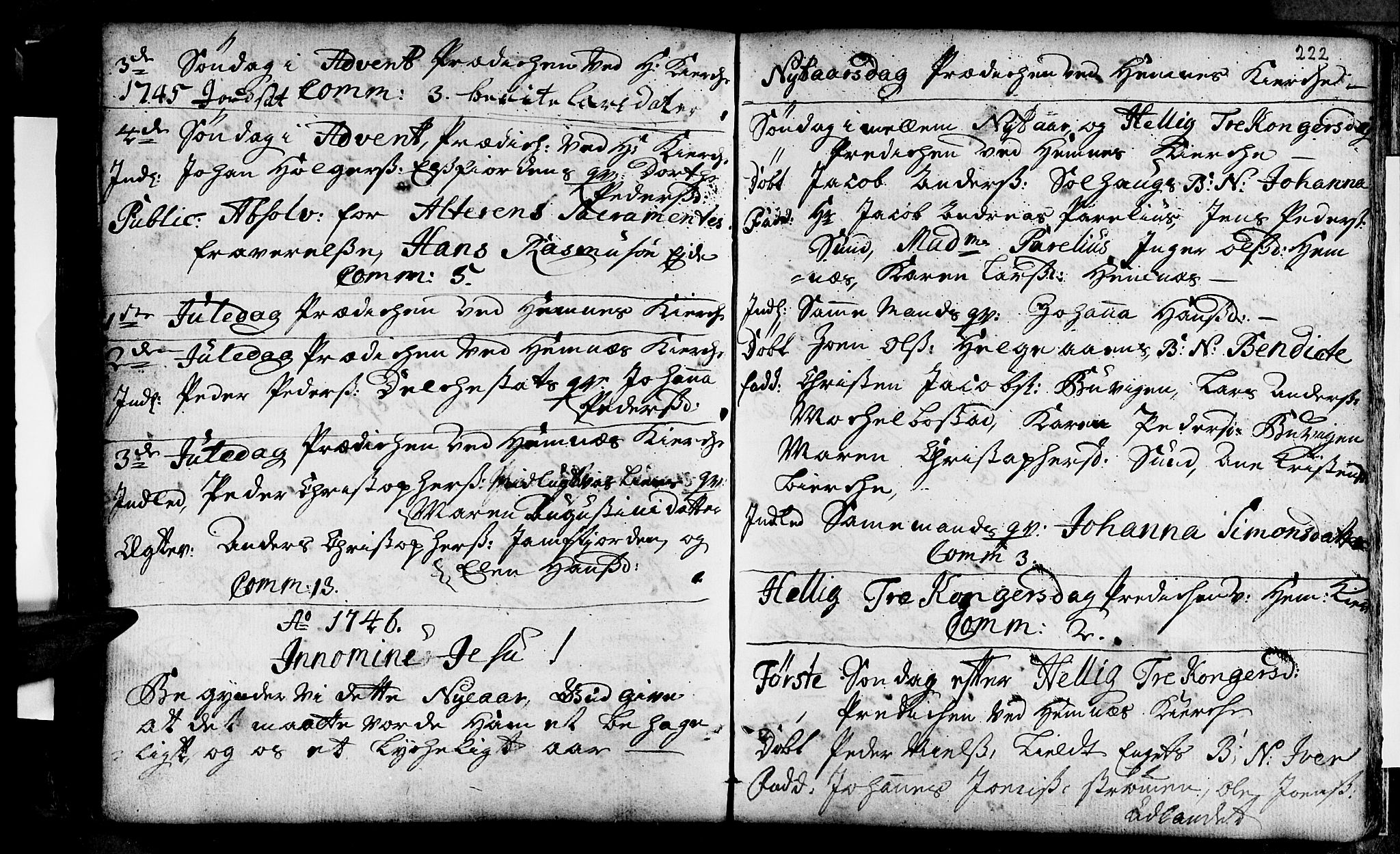 Ministerialprotokoller, klokkerbøker og fødselsregistre - Nordland, SAT/A-1459/825/L0346: Parish register (official) no. 825A02, 1729-1748, p. 222
