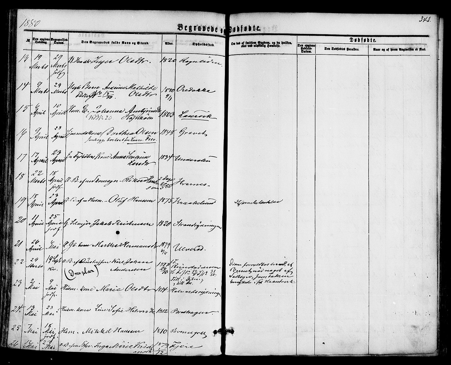 Hedrum kirkebøker, AV/SAKO-A-344/F/Fa/L0008: Parish register (official) no. I 8, 1869-1880, p. 348