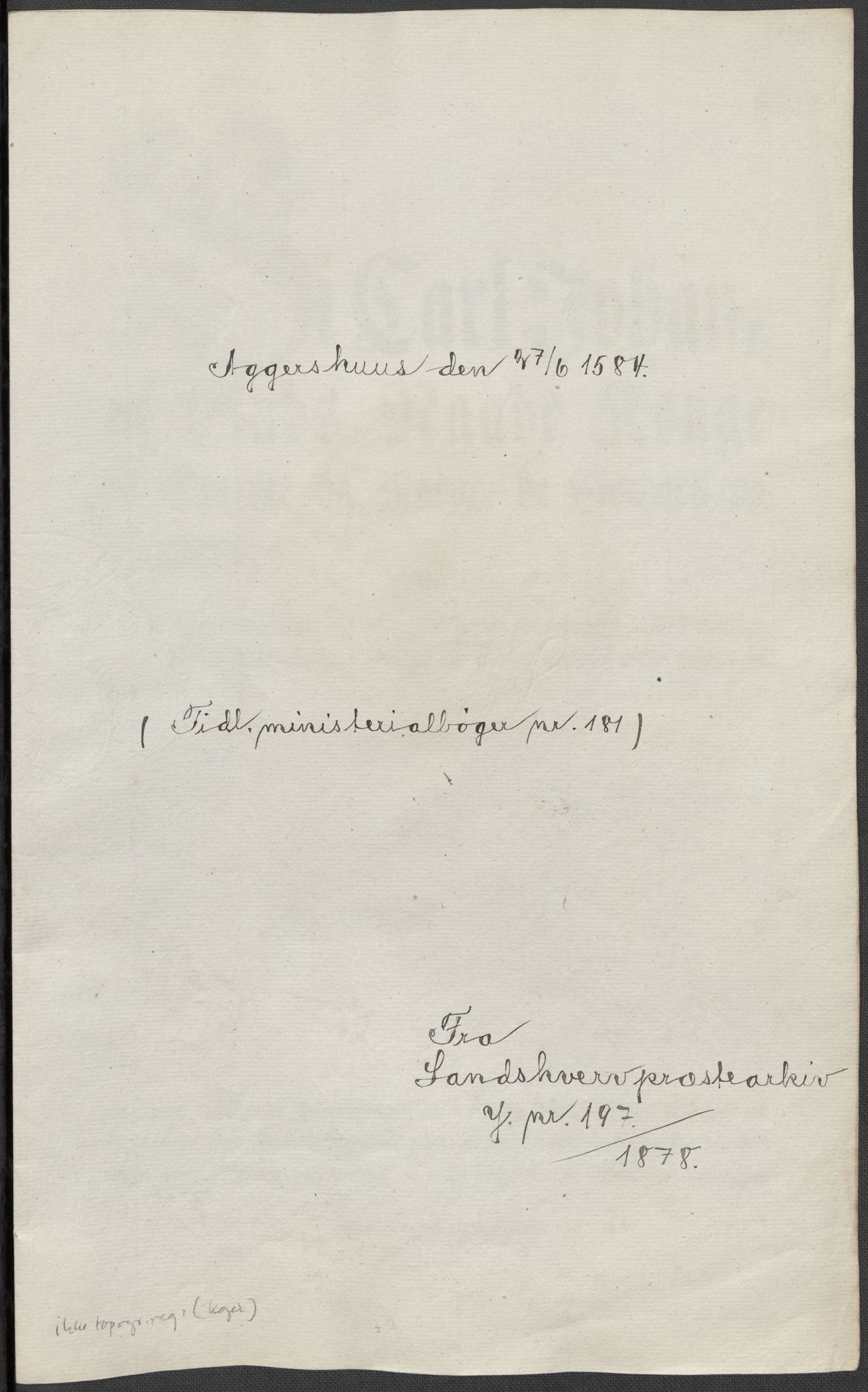 Riksarkivets diplomsamling, AV/RA-EA-5965/F15/L0020: Prestearkiv - Buskerud, 1584-1727, p. 29