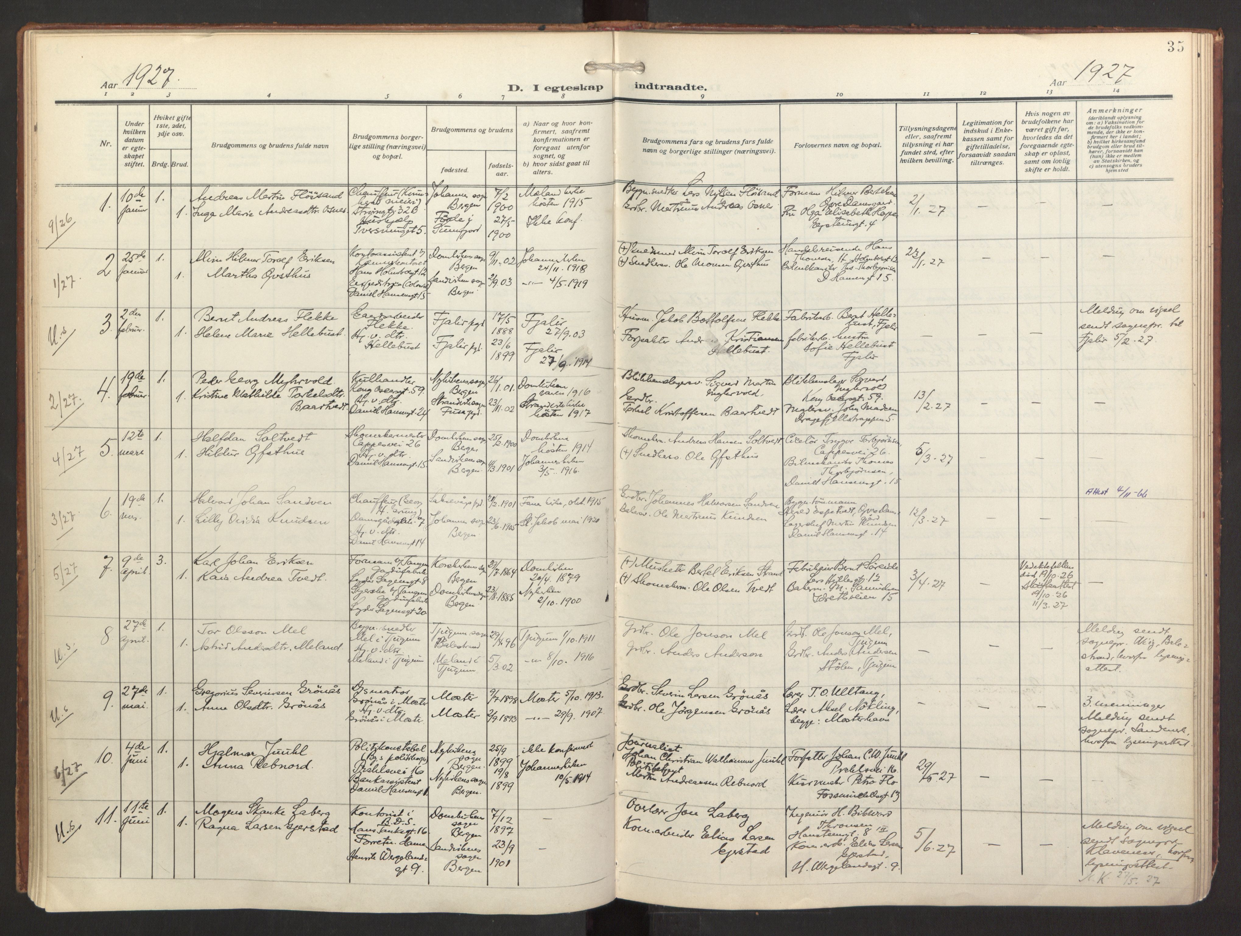 St. Jacob sokneprestembete, SAB/A-78001/H/Haa/L0005: Parish register (official) no. C 1, 1917-1951, p. 35