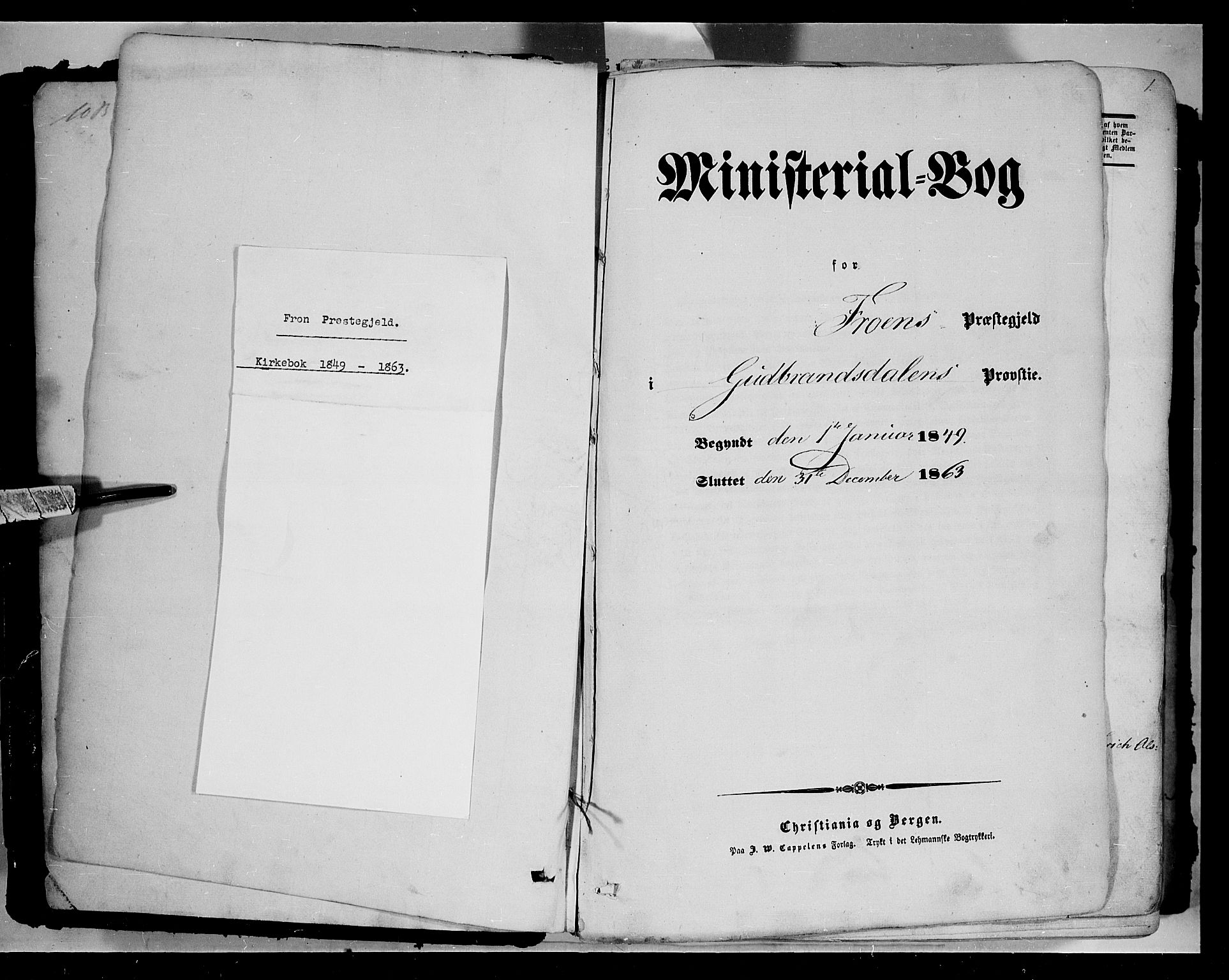 Sør-Fron prestekontor, SAH/PREST-010/H/Ha/Haa/L0001: Parish register (official) no. 1, 1849-1863