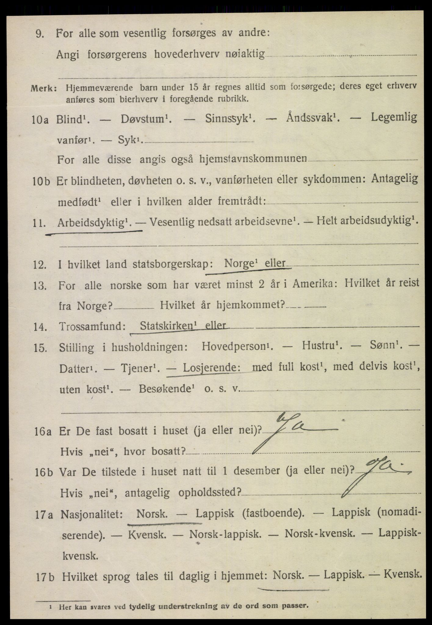 SAT, 1920 census for Otterøy, 1920, p. 1376