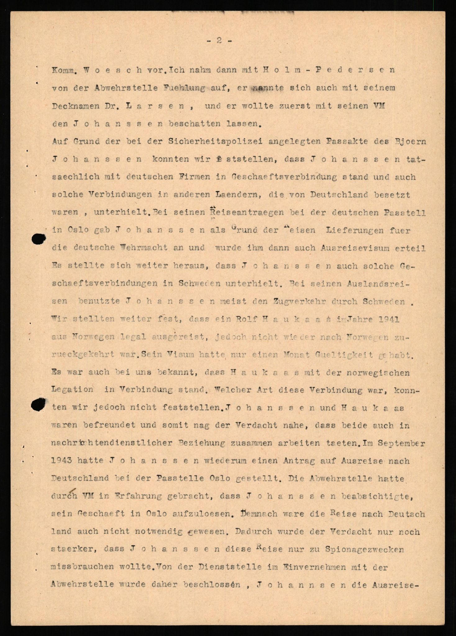 Forsvaret, Forsvarets overkommando II, AV/RA-RAFA-3915/D/Db/L0018: CI Questionaires. Tyske okkupasjonsstyrker i Norge. Tyskere., 1945-1946, p. 210