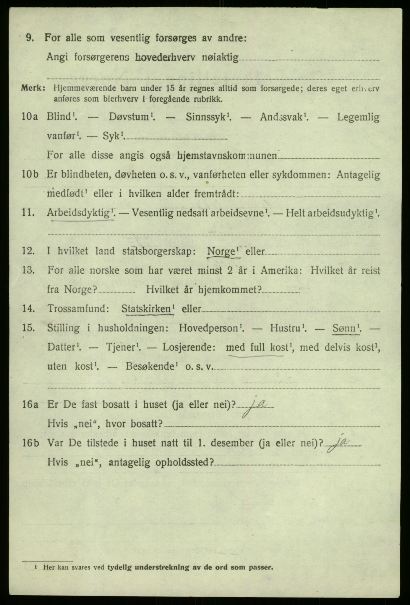 SAB, 1920 census for Vik, 1920, p. 3938