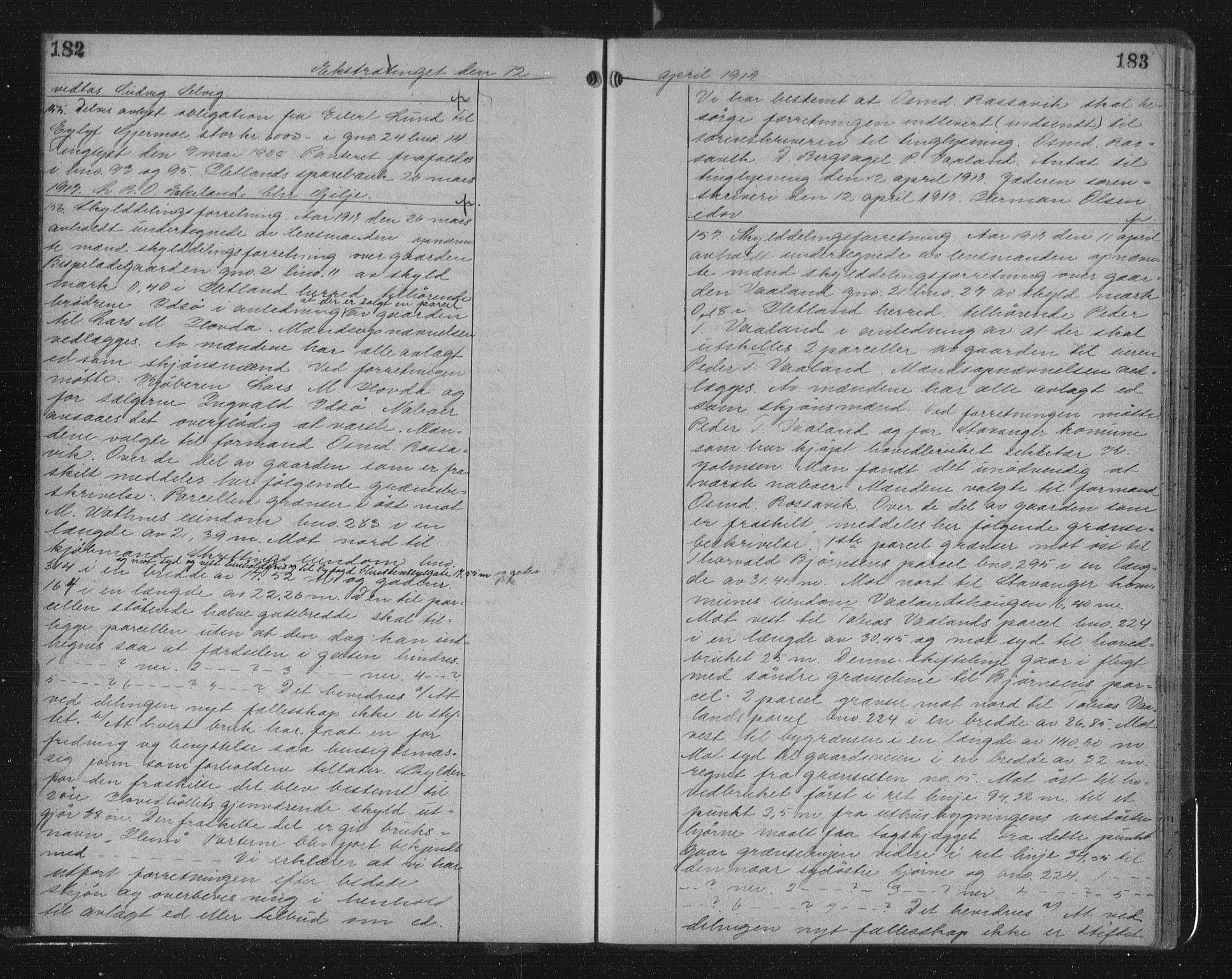 Jæren sorenskriveri, SAST/A-100310/01/4/41/41BF/L0029: Mortgage book no. 30a, 1917-1917, p. 182-183