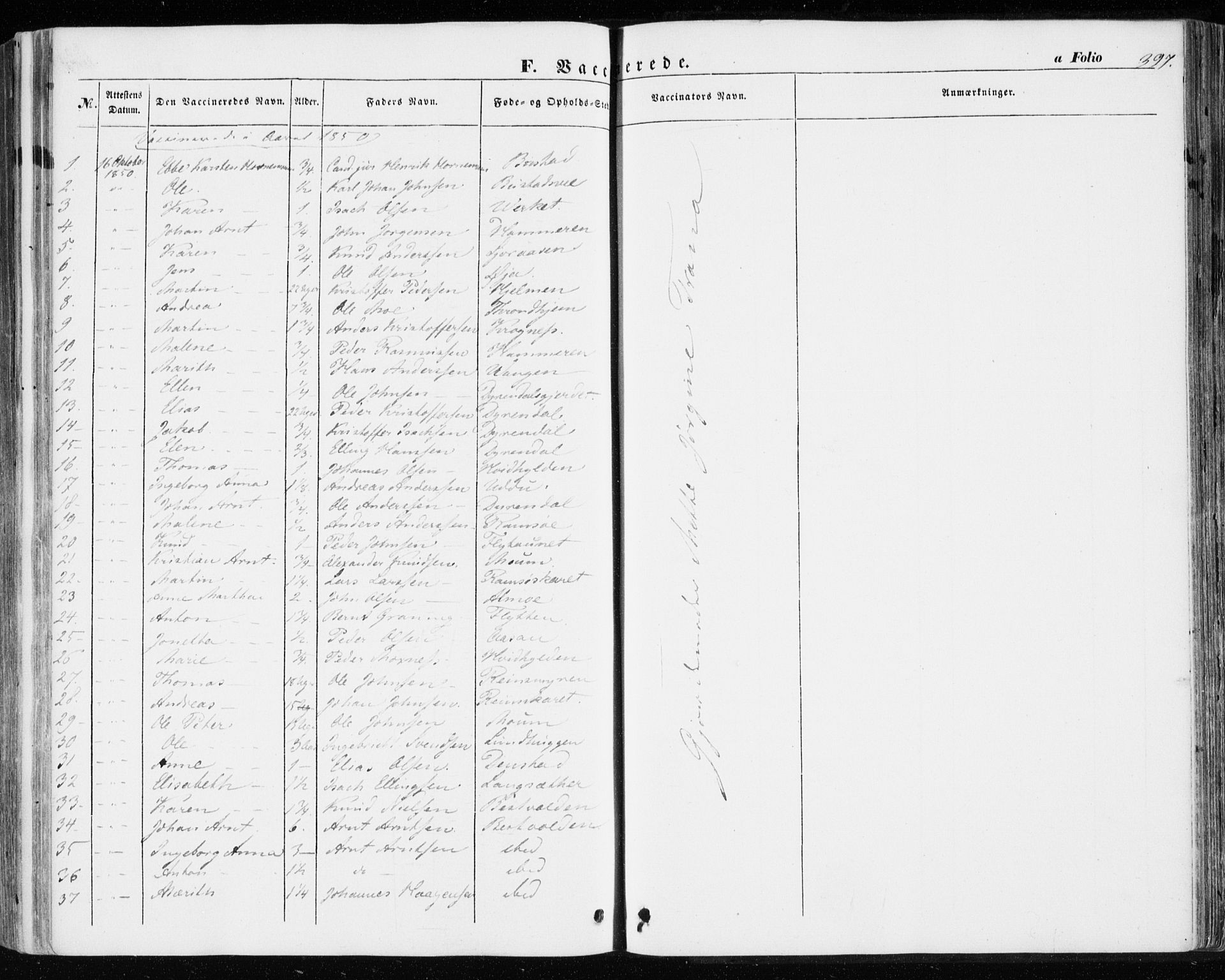 Ministerialprotokoller, klokkerbøker og fødselsregistre - Sør-Trøndelag, SAT/A-1456/646/L0611: Parish register (official) no. 646A09, 1848-1857, p. 397