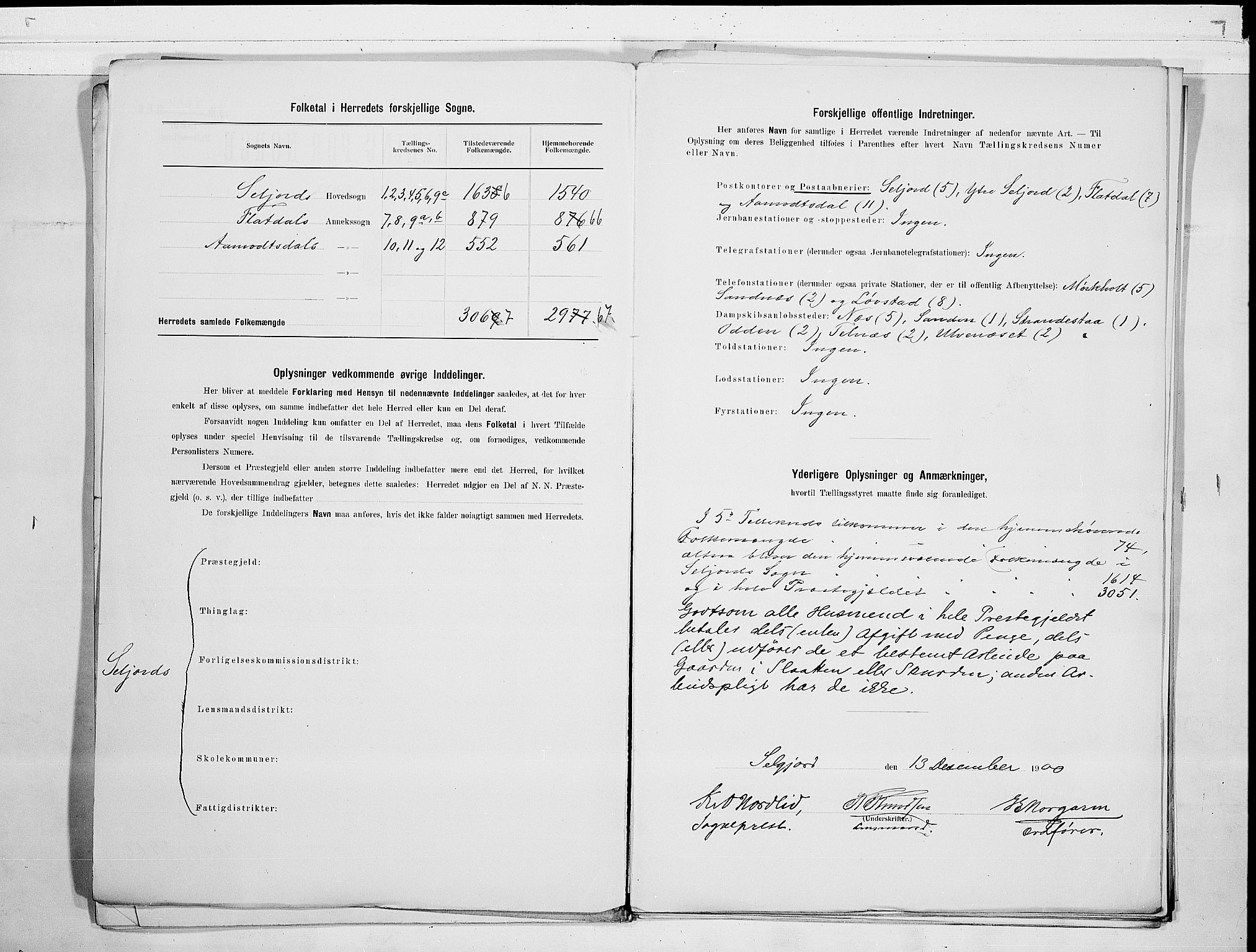 SAKO, 1900 census for Seljord, 1900, p. 3