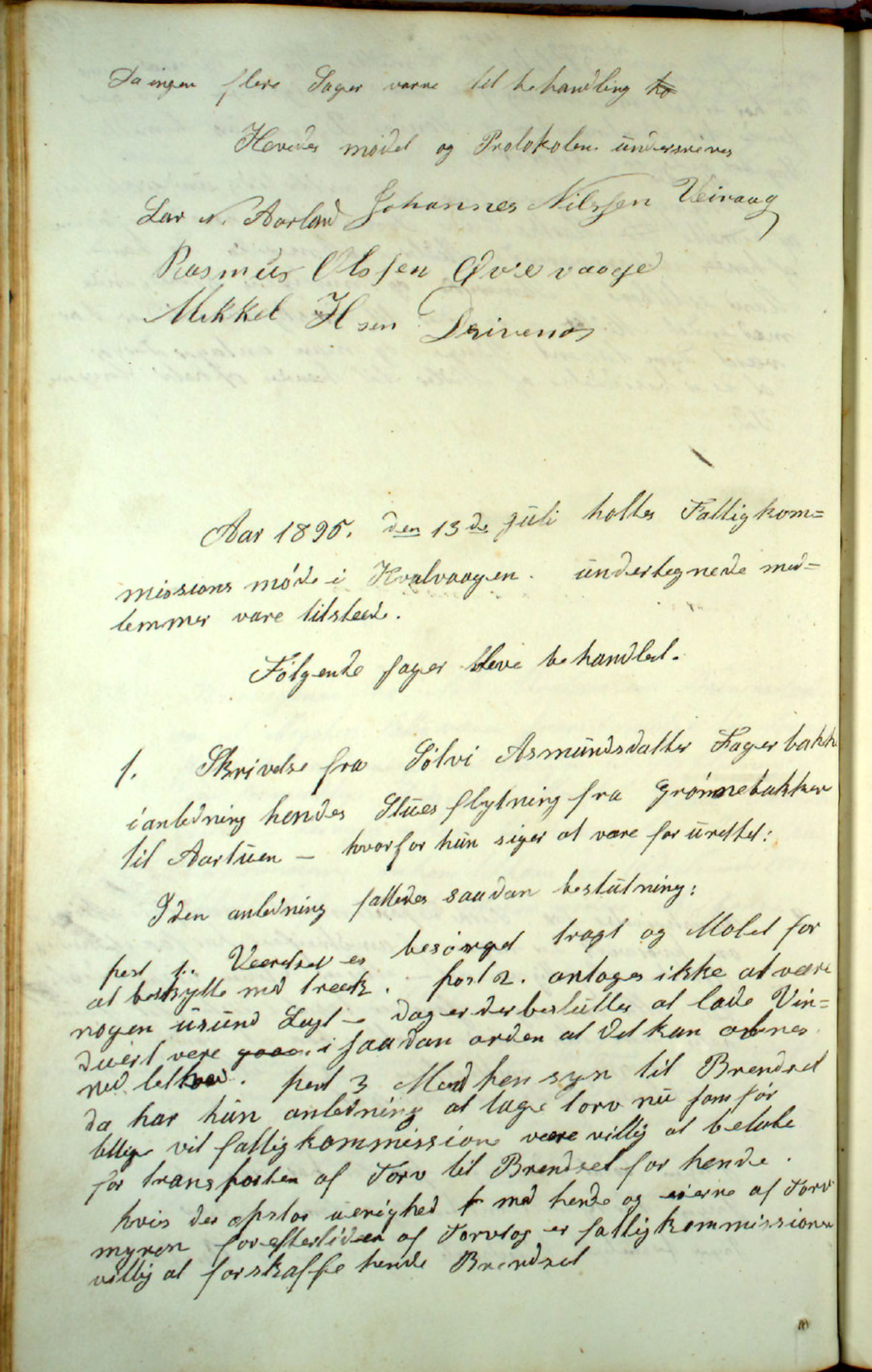 Austevoll kommune. Fattigstyret, IKAH/1244-311/A/Aa/L0001: Møtebok for Møgster fattigkommisjon og fattigstyre, 1846-1920, p. 105b