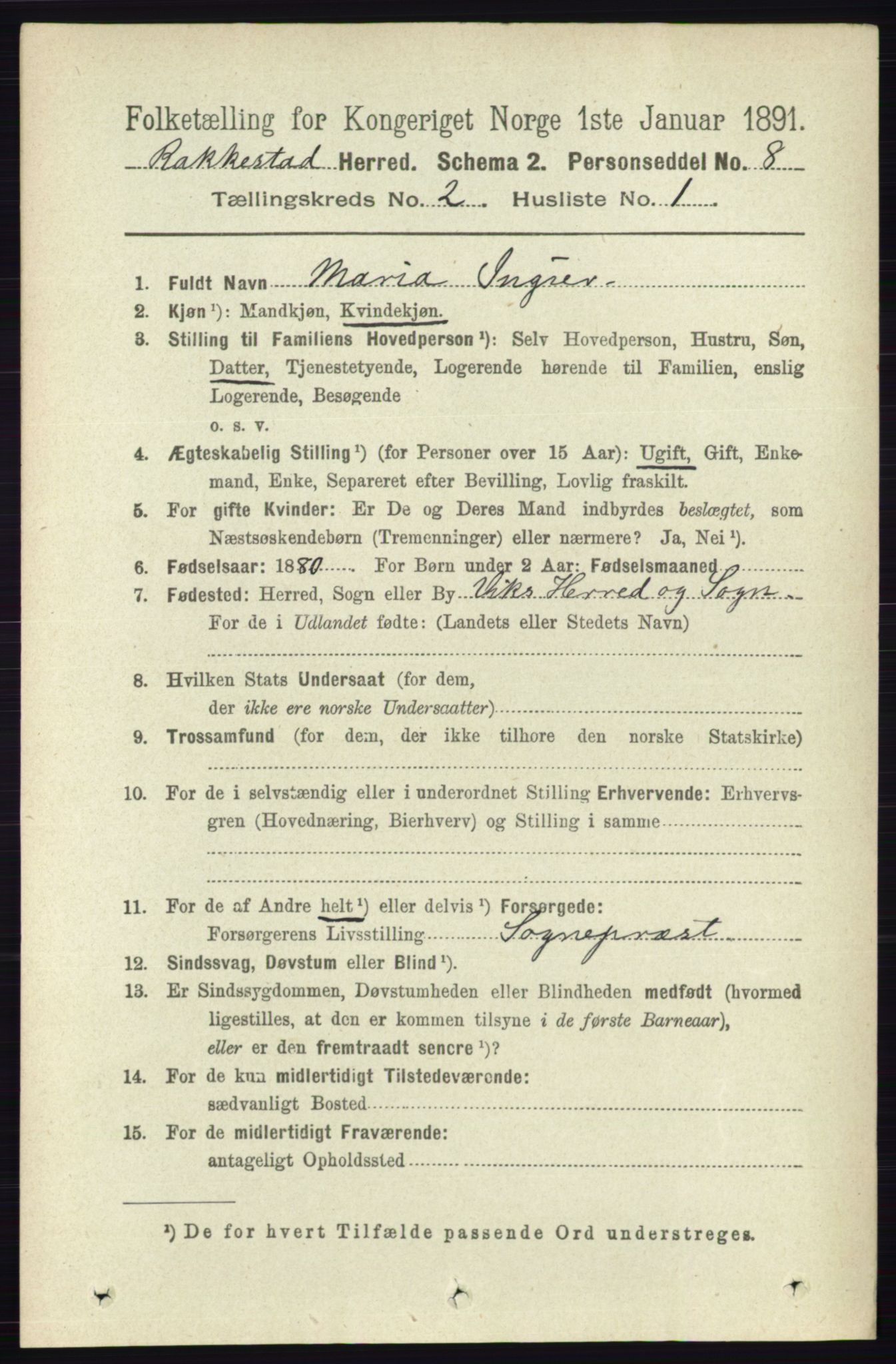 RA, 1891 census for 0128 Rakkestad, 1891, p. 626