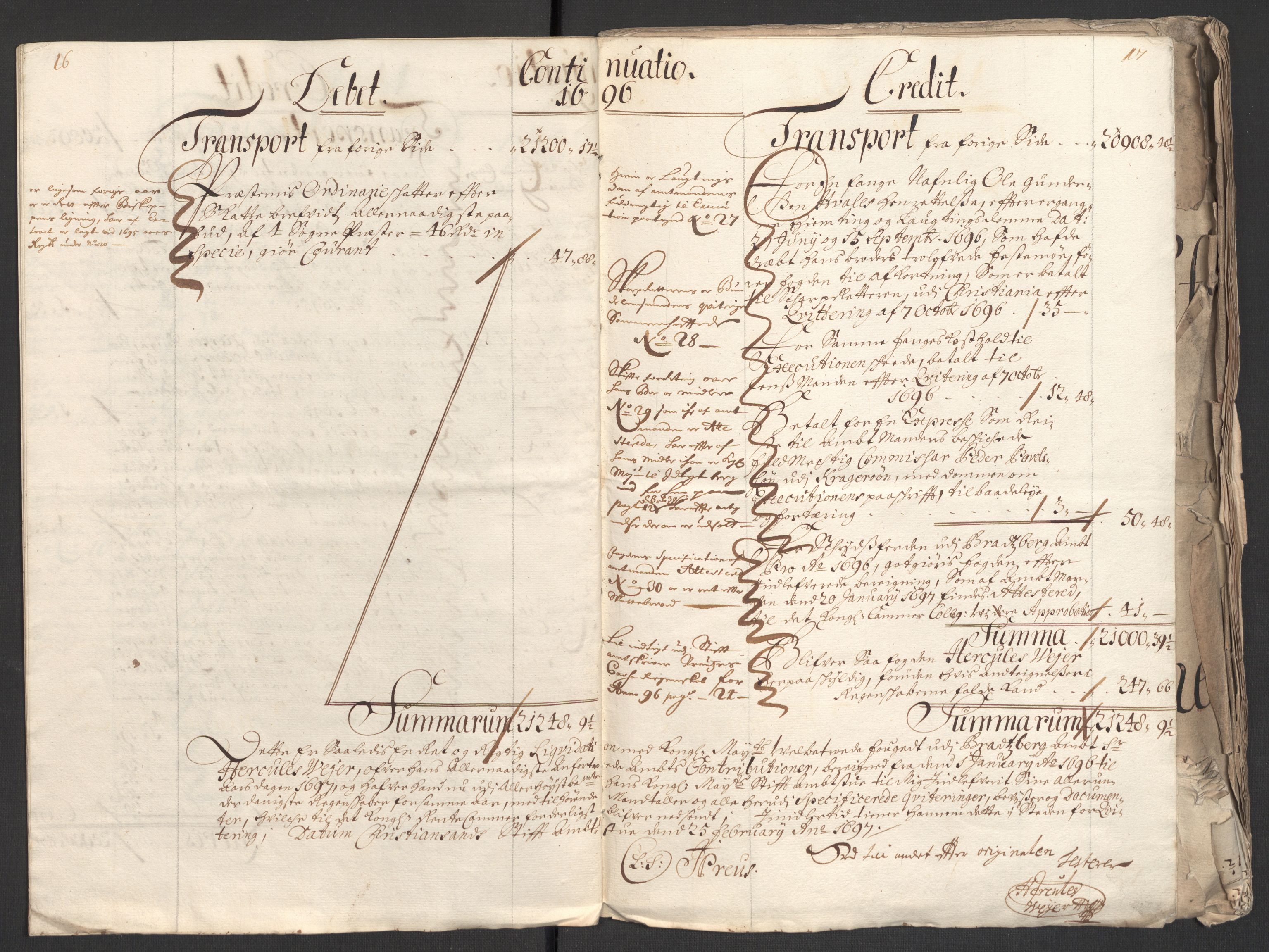 Rentekammeret inntil 1814, Reviderte regnskaper, Fogderegnskap, AV/RA-EA-4092/R36/L2094: Fogderegnskap Øvre og Nedre Telemark og Bamble, 1696, p. 12