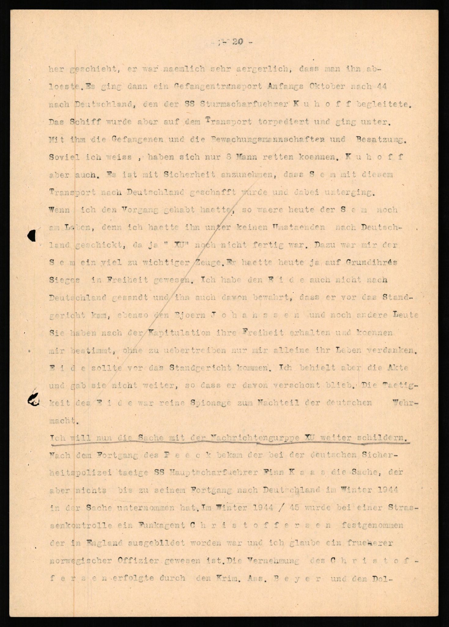 Forsvaret, Forsvarets overkommando II, AV/RA-RAFA-3915/D/Db/L0018: CI Questionaires. Tyske okkupasjonsstyrker i Norge. Tyskere., 1945-1946, p. 228