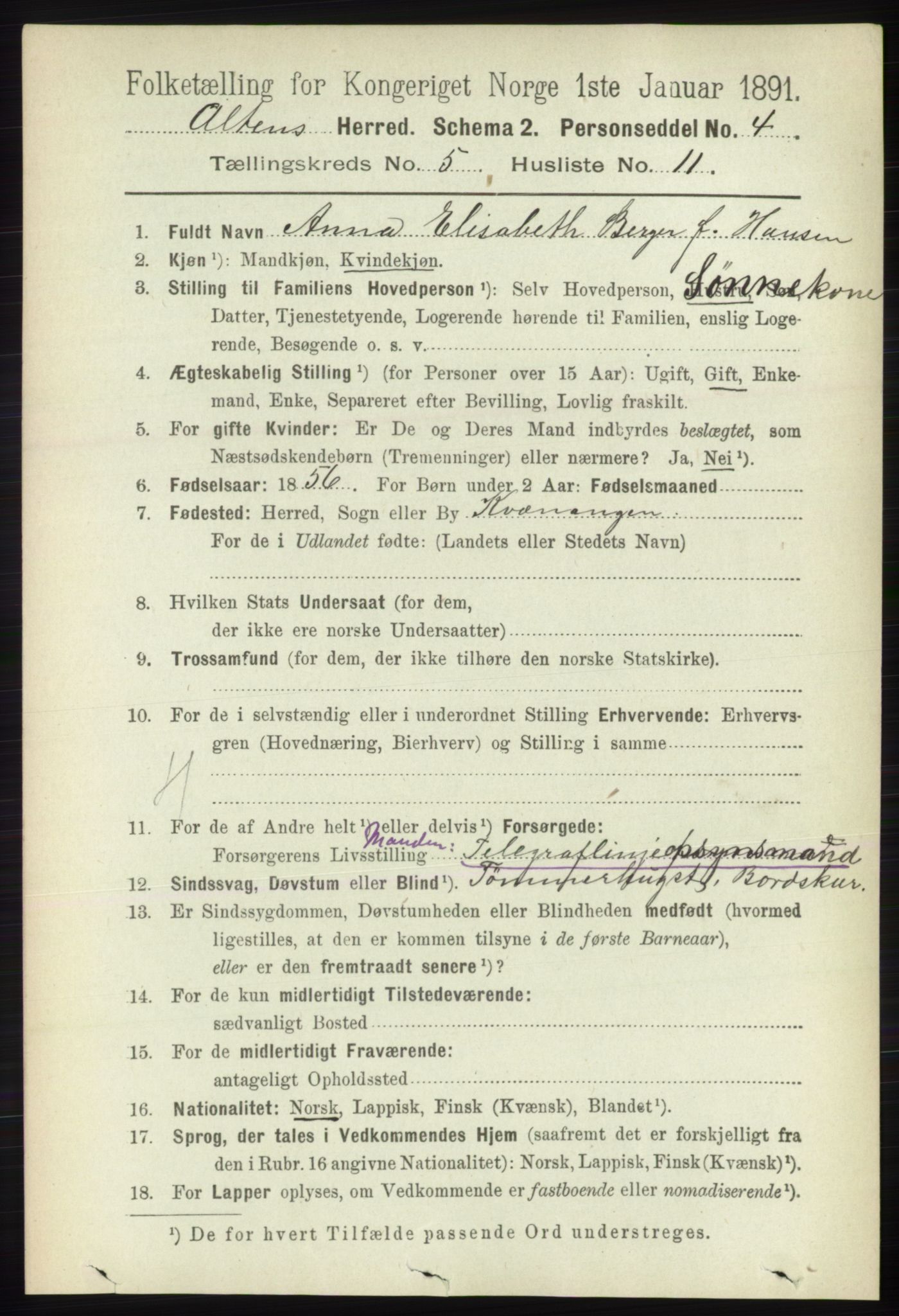 RA, 1891 census for 2012 Alta, 1891, p. 1706