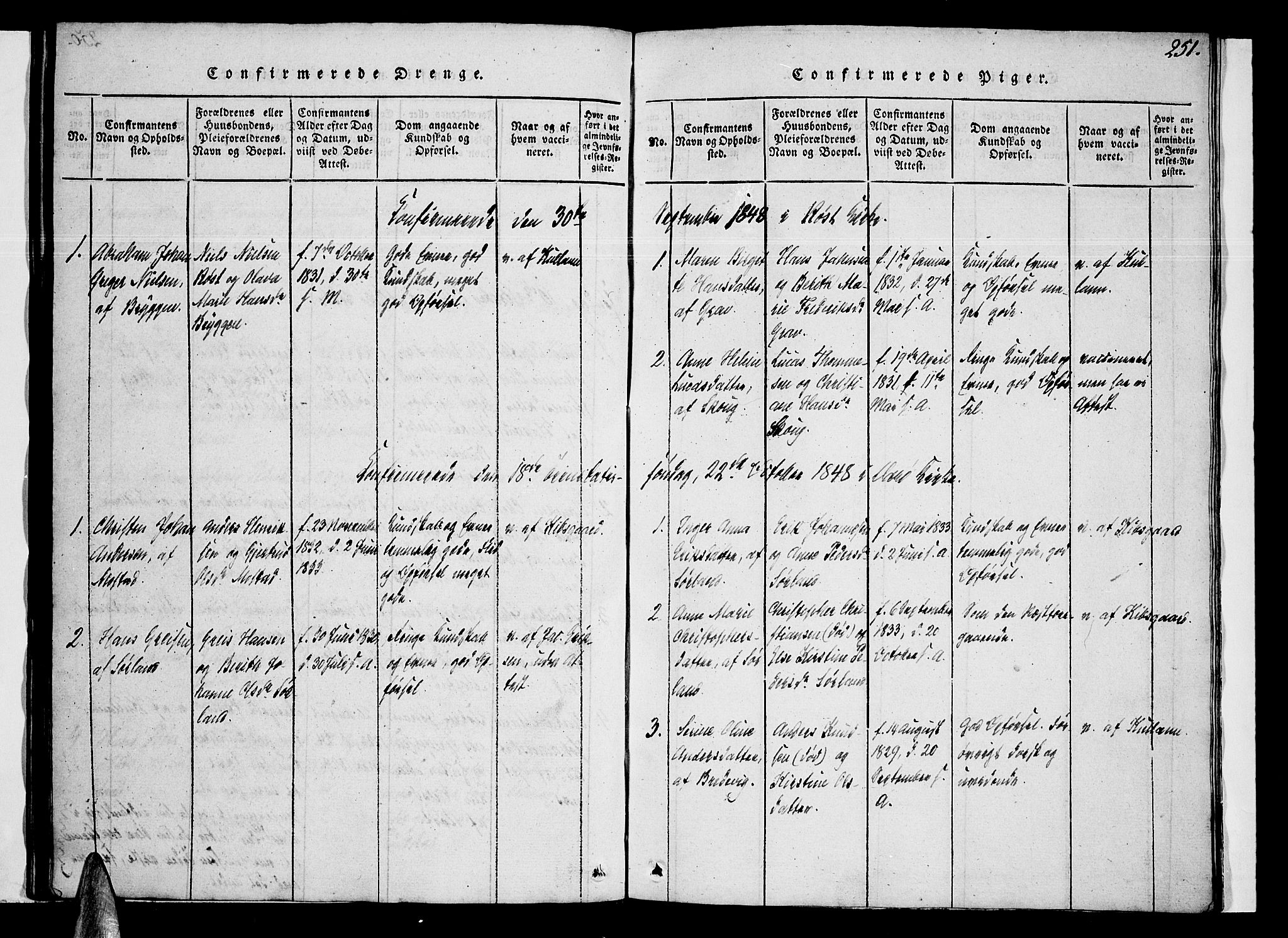 Ministerialprotokoller, klokkerbøker og fødselsregistre - Nordland, SAT/A-1459/807/L0120: Parish register (official) no. 807A03, 1821-1848, p. 251