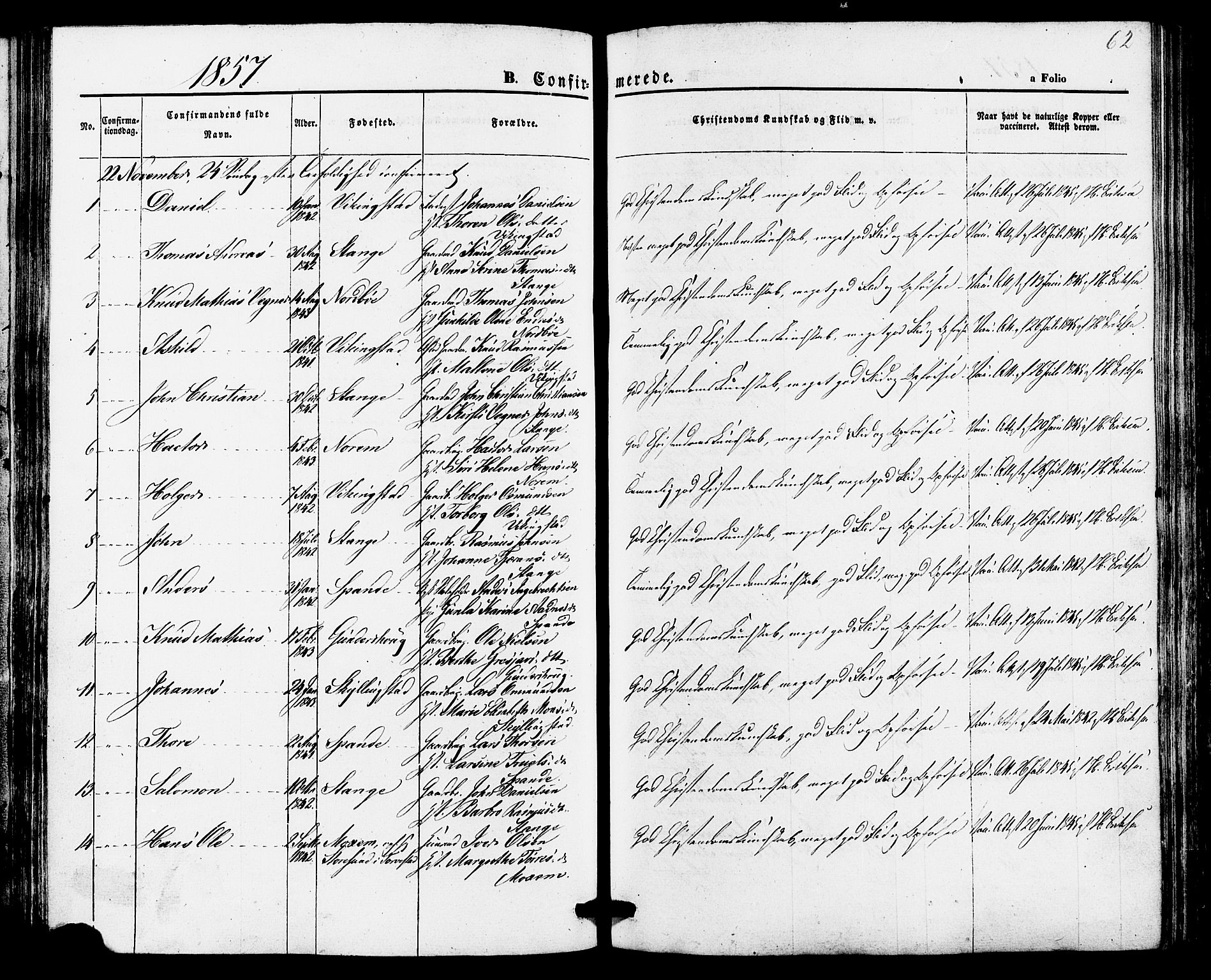 Torvastad sokneprestkontor, AV/SAST-A -101857/H/Ha/Haa/L0010: Parish register (official) no. A 10, 1857-1878, p. 62