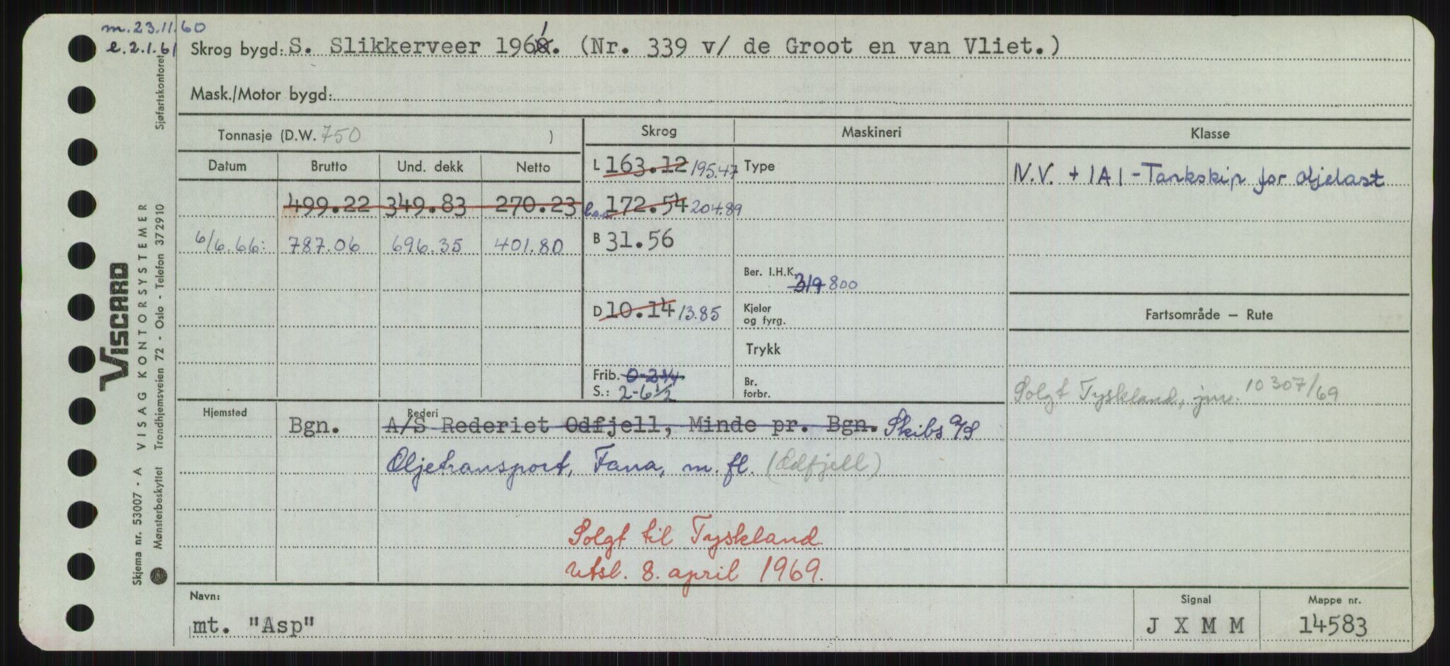 Sjøfartsdirektoratet med forløpere, Skipsmålingen, AV/RA-S-1627/H/Hd/L0002: Fartøy, Apa-Axe, p. 289