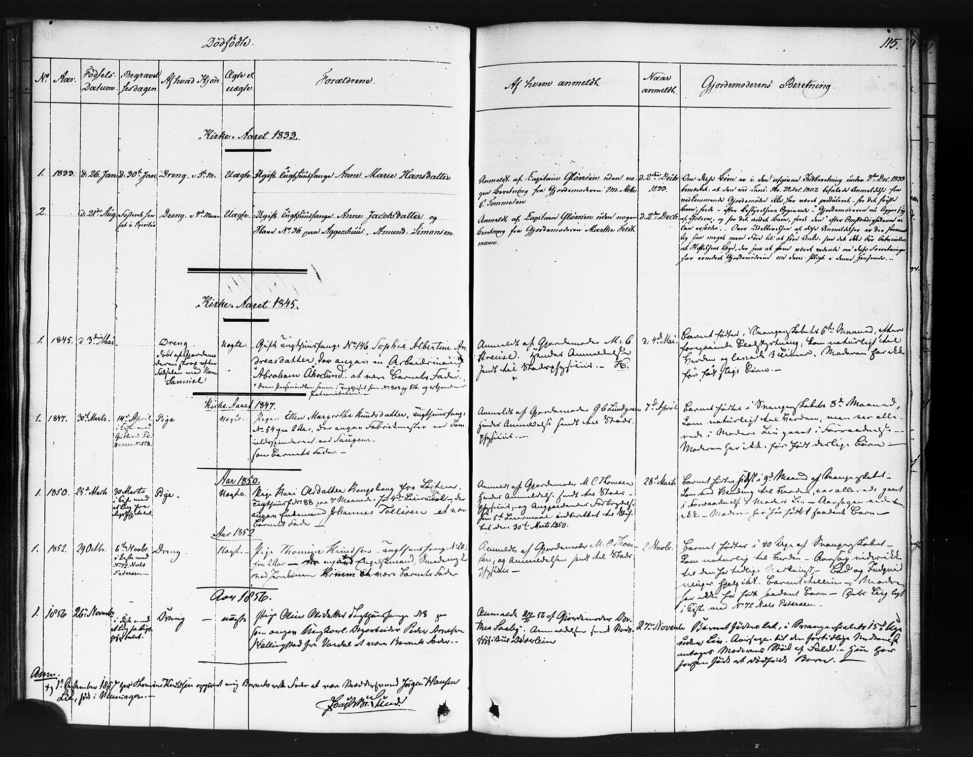 Kristiania tukthusprest Kirkebøker, SAO/A-10881/F/Fa/L0003: Parish register (official) no. 3, 1831-1865, p. 115