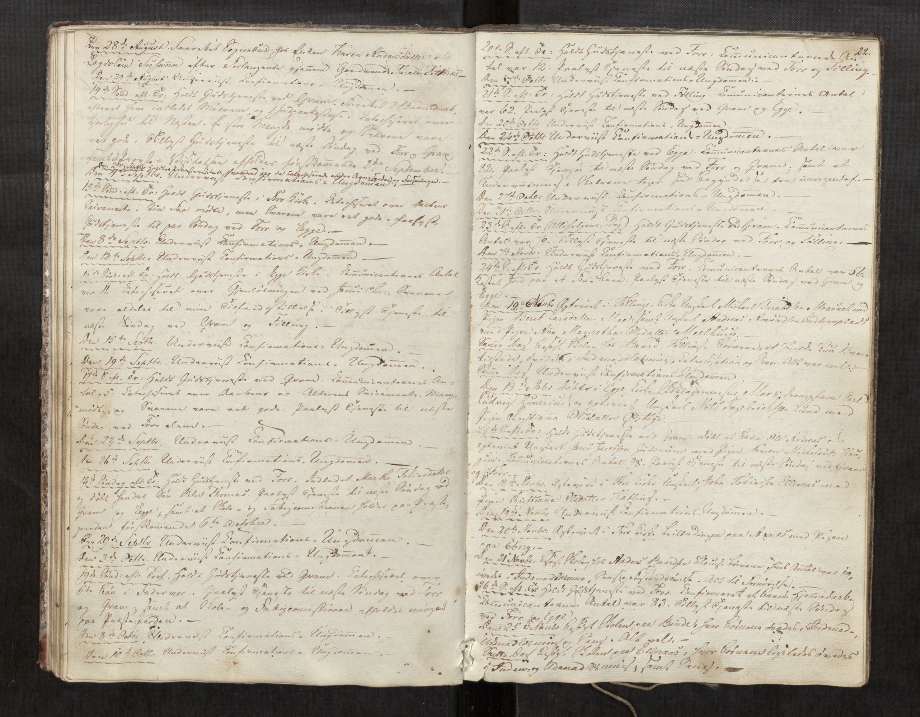 Stod sokneprestkontor, SAT/A-1164/2/I/I1/I1d/L0001: Curate's parish register no. 1, 1827-1849, p. 22