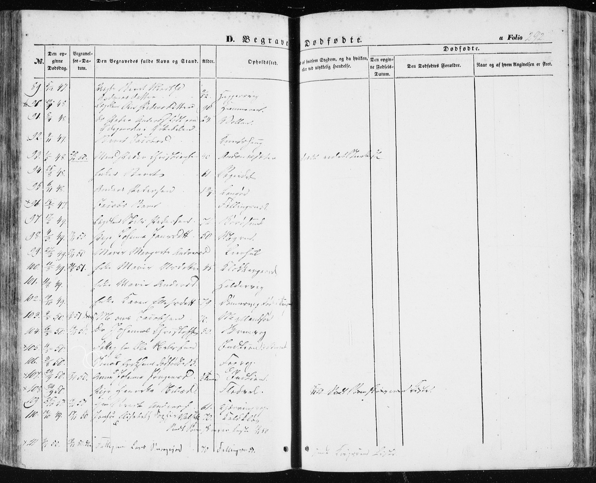 Ministerialprotokoller, klokkerbøker og fødselsregistre - Sør-Trøndelag, SAT/A-1456/634/L0529: Parish register (official) no. 634A05, 1843-1851, p. 292