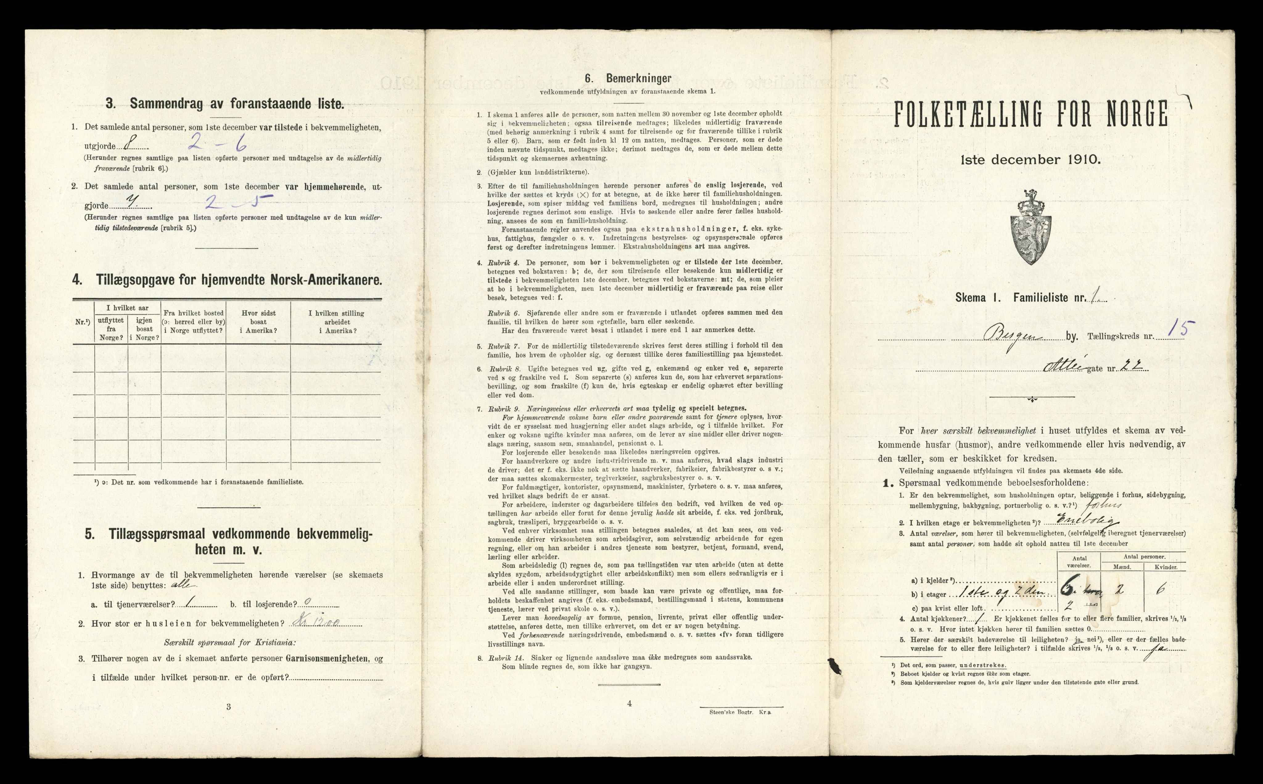 RA, 1910 census for Bergen, 1910, p. 4791